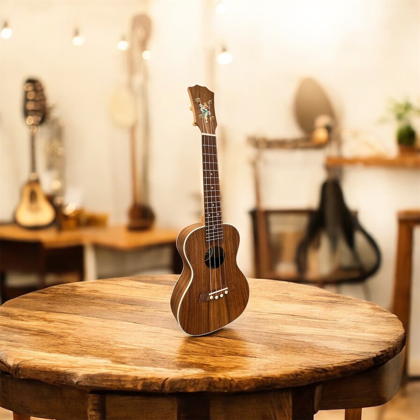 Haleakalā Solid Koa Concert Ukulele with Aquila Sugar String Low G set, GOTOH UPT tuners , handcrafted in Maui . available on Etsy for $690