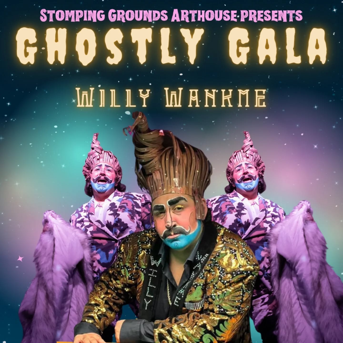 Our next Ghostly Gala cast member: @willy_wankme_ 🌟 Swipe to read his bio and join us Saturday October 25th at 7pm to watch his game on stage at @luckylabradorbrewing Beer Hall, hosted by @nikki_nihao 👻