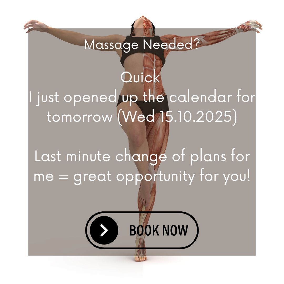 Sometimes things change and that brings new opportunities!
My schedule for this week has changed and I will now be open tomorrow 15.10.2025 for clients old and new!
Did you know that I also do relaxation / pregnancy massage? With all the wonderful pregnancy bolsters to make you comfortable at all stages of your pregnancy.
#remedialmassagedubbo #pregnancymassagedubbo #sportsmassage