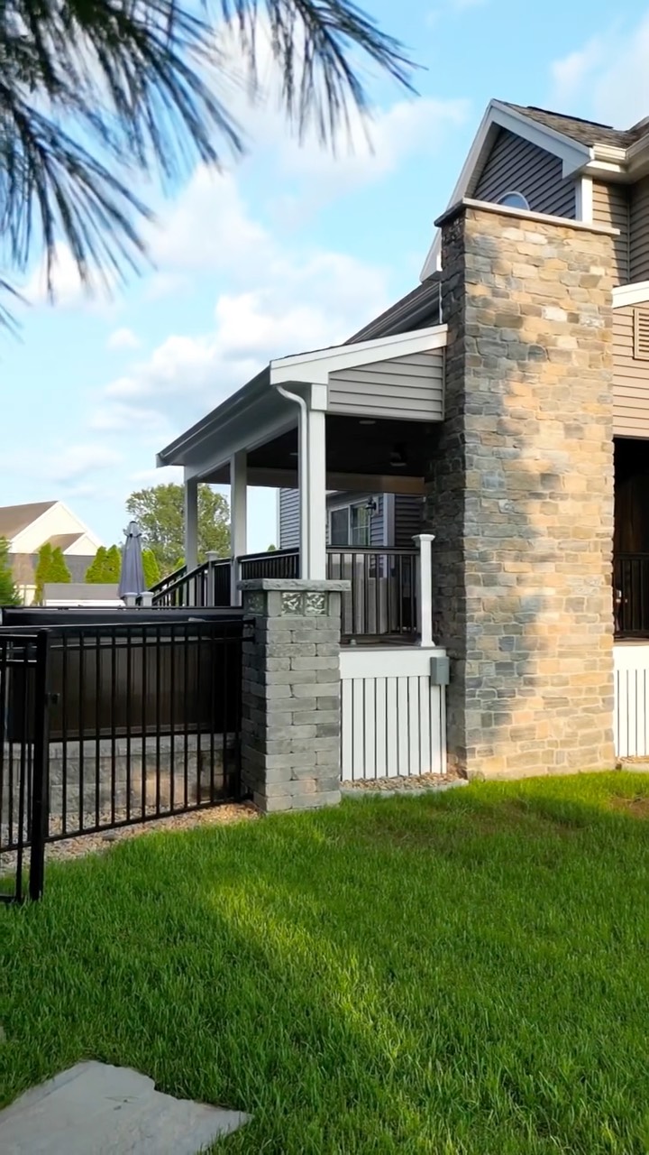 Bring the indoor comforts of your living room outside. 🌲😌
This multi-level patio outdoor living space has everything you need.
You can hang outside by the fireplace and watch tv by the veneer covered chimney. It’s the the ultimate cozy atmosphere. 📺🔥
#patio
#pavers
#steps
#fireplace
#outdoortv
#veneer
#naturalstone
#granite
#granitestone
#hardscape
#hardscapes
#hardscapedesign
#landscape
#landscaping
#landscapedesign
#masonry
#middleboro
#capecod
#boston
#newengland
#plymouthma
#outdoorliving
#homeandgarden