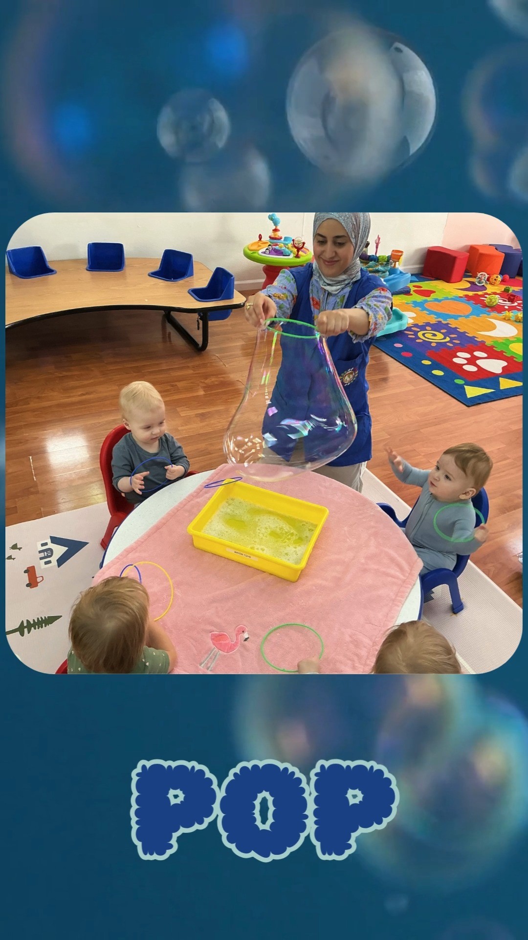 🫧✨ Bubble fun for our little ones! ✨🫧
Infants had a blast watching, reaching, and popping bubbles today! This simple play builds visual tracking, hand-eye coordination, and early curiosity—all while bringing endless smiles and giggles. 💕👶
.
.
.
.
.
#infantplay #sensorydevelopment #BubblesOfJoy #EarlyLearningFun #mosaicearlychildhood