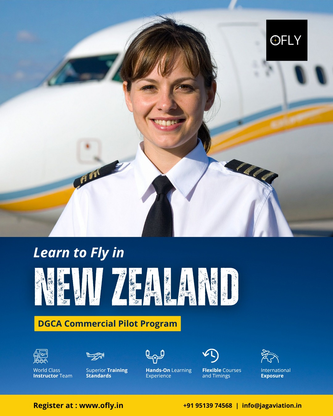 🎯 Goal: Airline Pilot
📍 Location: Auckland, New Zealand
📘 Syllabus: DGCA India
🛩️ Program: Commercial Pilot License with OFLY
Your aviation journey starts here. Schedule complementary 15 mins career guidance call with us.
info@jagaviation.in
+91 95139 74568
https://www.ofly.in/cpl-in-newzealand
#FlyWithOFLY #CPLTraining #AviationJourney #PilotLife
