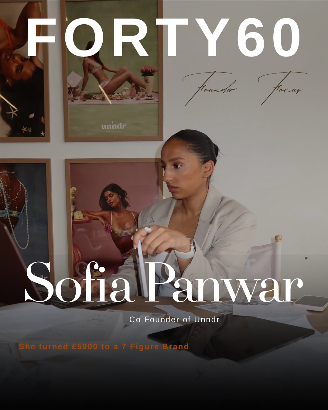 @sofiapxnwar built @unndrlingerie from her bedroom in 2022 with no funding, no blueprint, and no safety net.What started as lingerie turned into a movement.
#FounderFocus #TheForty60Club #40PercentSurvive #HustleWithIntent