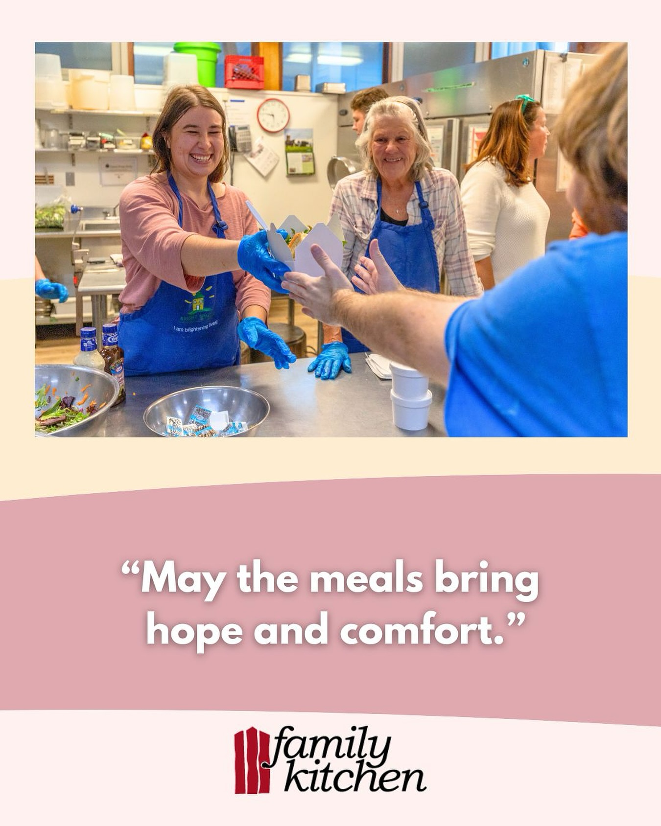 A donation recently came through our giving platform with the message “May the meals bring hope and comfort”. A simple message, but it speaks to the core of what we do. From a practical perspective, we want to feed people who are hungry. More than anything, though, we want our meals to nourish folks on a deeper level - to let them know that they are cared for and valued in our community. Being a source of hope and comfort for our neighbors who need it most is deeply important to us. We’re so grateful that so many of you feel the same. Thank you for the many ways you support this mission ❤️