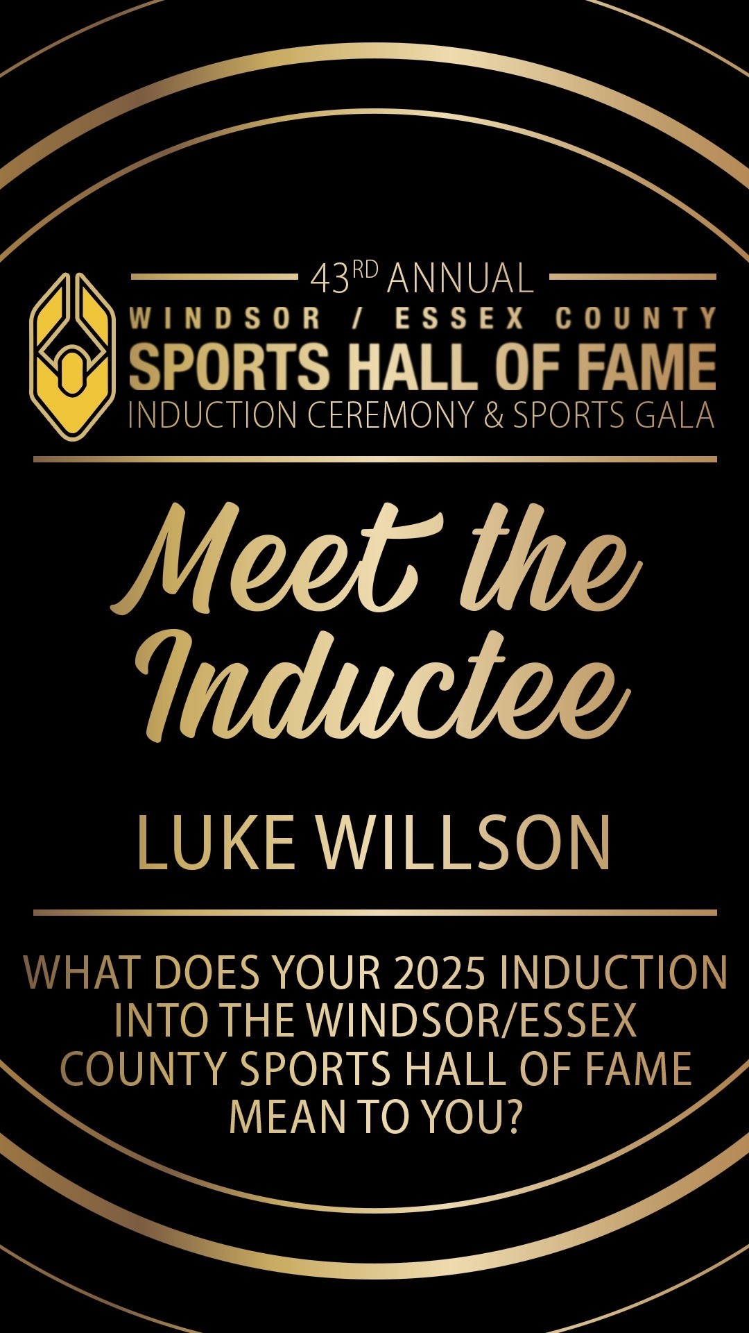 🏈 Hear from Luke Willson himself as he speaks to how much it means to be inducted into the Windsor/Essex County Sports Hall of Fame!
.
Join us in Honouring Luke at our 43rd Annual Gala on Saturday November 8th at the Ciociaro Club of Windsor!
.
To purchase tickets 🎟️ use the link in our bio, or visit www.WECSHOF.com
.
.
#wecshof #HallOfFame #Gala #Athletes #Builders #Inductees #windsoressex
#windsor #Sports