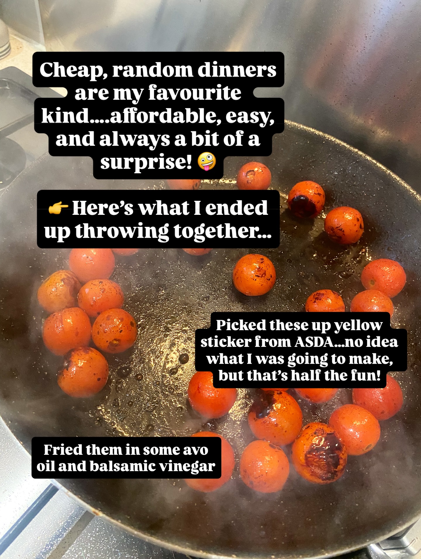 The best meals for me usually start with “I’ve no idea what I’m making but sod it, let’s see what happens…”😂😂😂
This creamy tomato and mushroom pasta was made entirely from yellow sticker bits and fridge leftovers…and it turned out bloody delicious!
🛒 Less than £1 a portion
🧀 All made with random odds and ends
😅 0 perfection but 100% bloody lovely 😂🙏🏼
I’m all about realistic cooking….cheap, easy and good for feeding a family without stress.
👉 Save this for random and real dinner inspo and follow for more random recipes, budget hacks and realistic mum life! ❤️