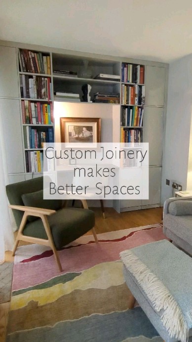 Awkward corner? OR a great opportunity for some bespoke joinery, making your footprint work harder.
In central London, you want to make the most out of every square inch. With custom joinery, we turned this tricky space into a home office and library.
Living room joinery can add volumes to your home.
Need some help sorting out any strange spaces? We'd love to help!
DM me to book in a chat.
#interiorarchitecture #bespokejoinery #contemporarydesign
