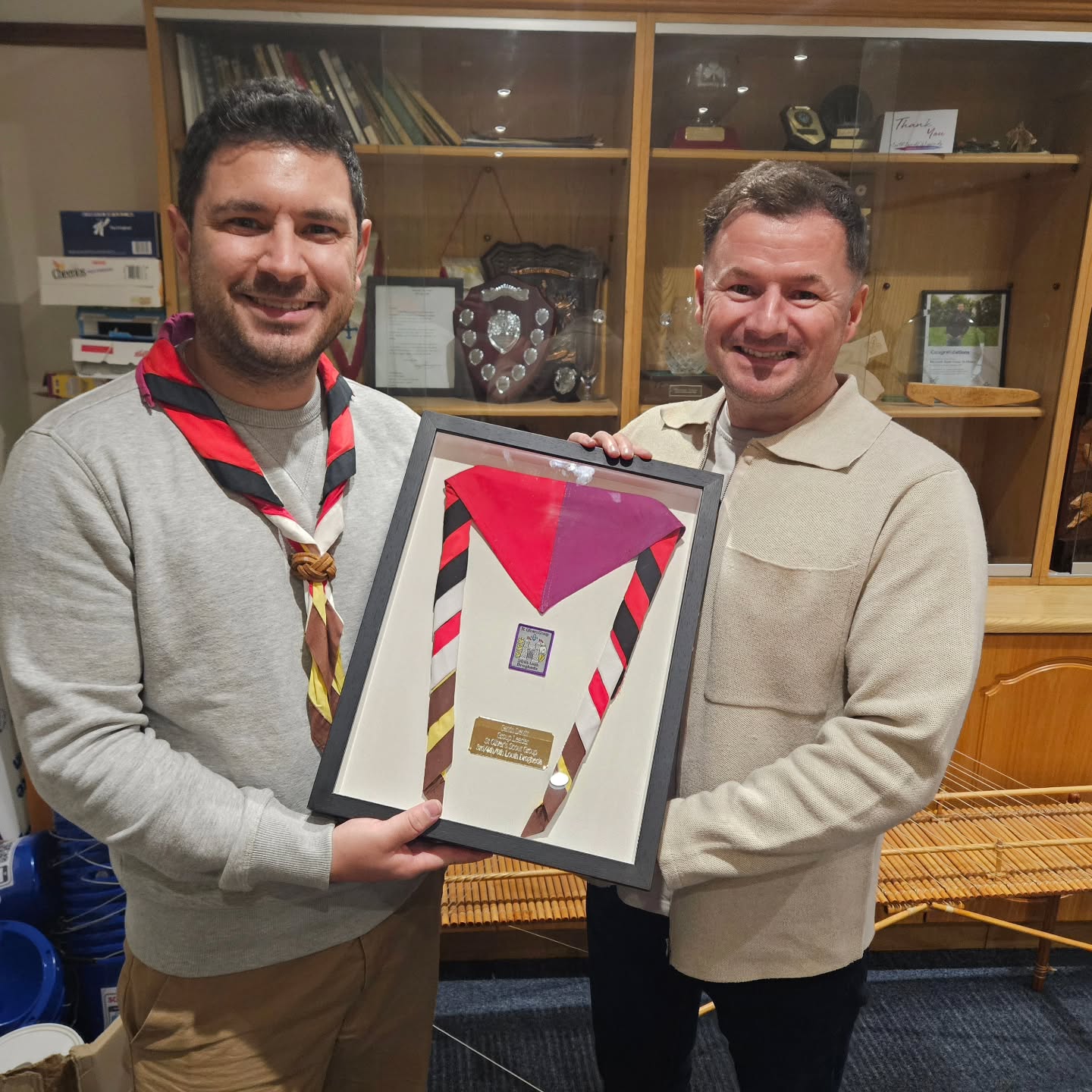 What happens when you miss the Group AGM ๐
Presentation of framed Group Neckerchief to former Group Leader Gavin Devitt.
(Gets his own post and everything ๐
๐
)
Thank you for all your dedication, time and hard work during your term Gav. Bravo ๐ ๐ ๐
#droghedascouts #stoliversscoutgroup #90yearsofscouting