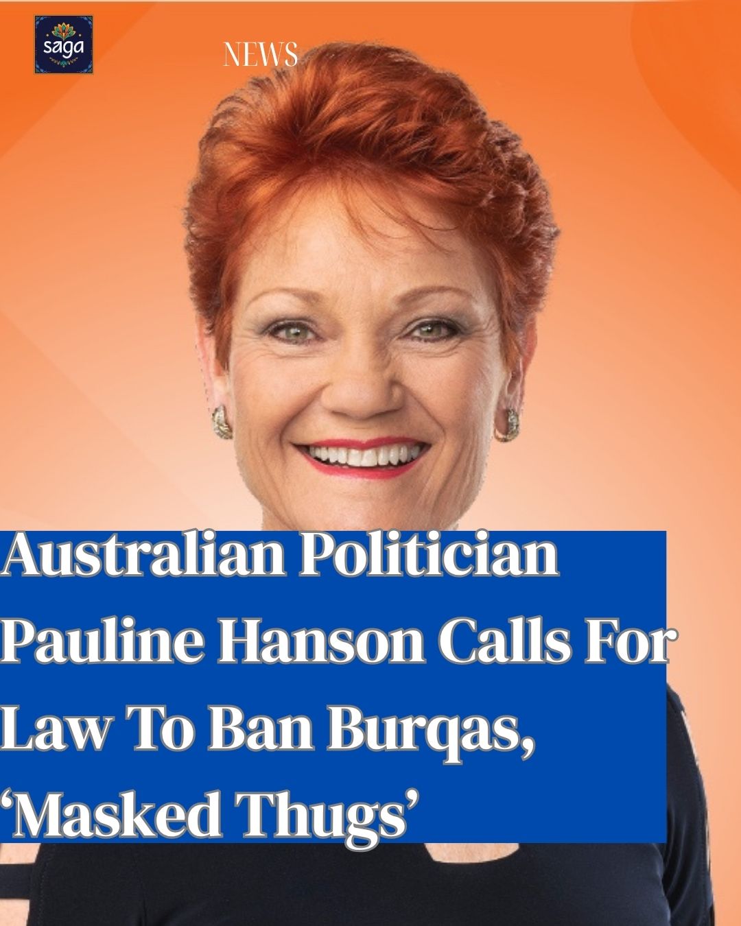 Australian Politician Pauline Hanson Calls For Law To Ban Burqas, ‘Masked Thugs’
One Nation leader Pauline Hanson has announced her latest crusade and is rekindling old flames.
Hanson on Thursday announced a fresh push to ban burqas and other face coverings in public — a move she claims is about “protecting public safety”. The controversial politician cited new legislation being introduced across parts of Europe to ban burqas.
Hanson said Australia must “get on board” as more than 20 countries — from France to Italy — tighten laws around religious or full‑face coverings. She argued the measure was necessary to address “increasing security threats from political Islam” and “masked violence on Australian streets.”
Here’s what she’s calling for 👇
⚠️ A nationwide ban on burqas and full‑face veils in public.
⚠️ Harsher penalties for criminals or protesters who hide behind masks.
⚠️ Tighter national security laws against what she calls “political Islam” and “extremism.”
What do you think of Pauline Hanson’s call for a nationwide burqa ban?
Read the full story on www.sagatimes.com.au
#PaulineHanson #BurqaBan #OneNation #AustralianPolitics #Islamophobia