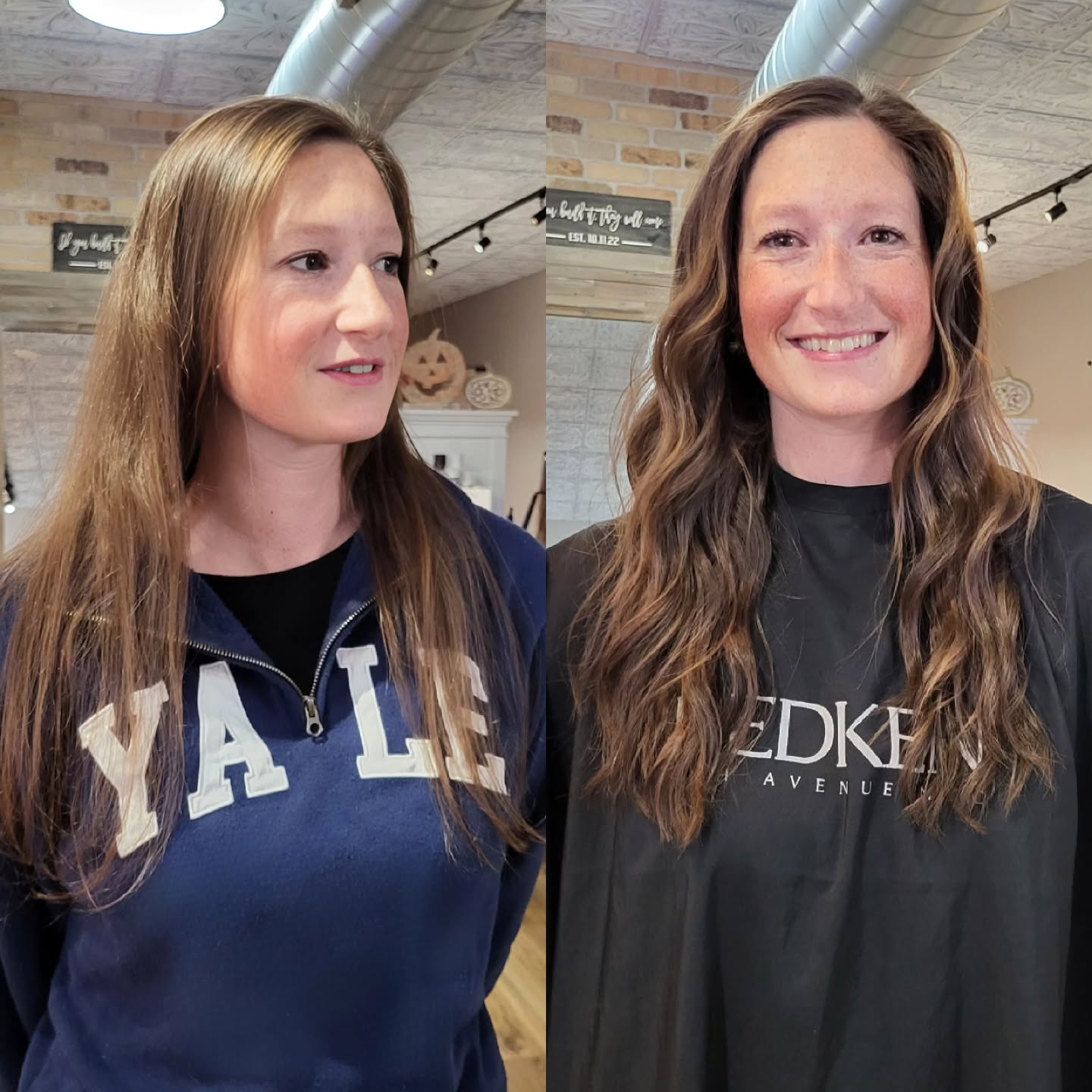 Sometimes all it takes is one row. We didn’t touch her color, but by using two shades close to her natural tone, the extensions added dimension, richness, and body. We matched her length perfectly, giving her the density and fullness she was looking for, so her strands no longer appear fine but beautifully balanced and full.
The invisible bead method keeps everything seamless, even when the hair is flipped up, so she never has to worry about beads showing in a ponytail. It also lays flatter against the scalp for a smooth, natural blend that feels as good as it looks.
Get your dream hair just in time for the holidays at www.glowupextensions.com