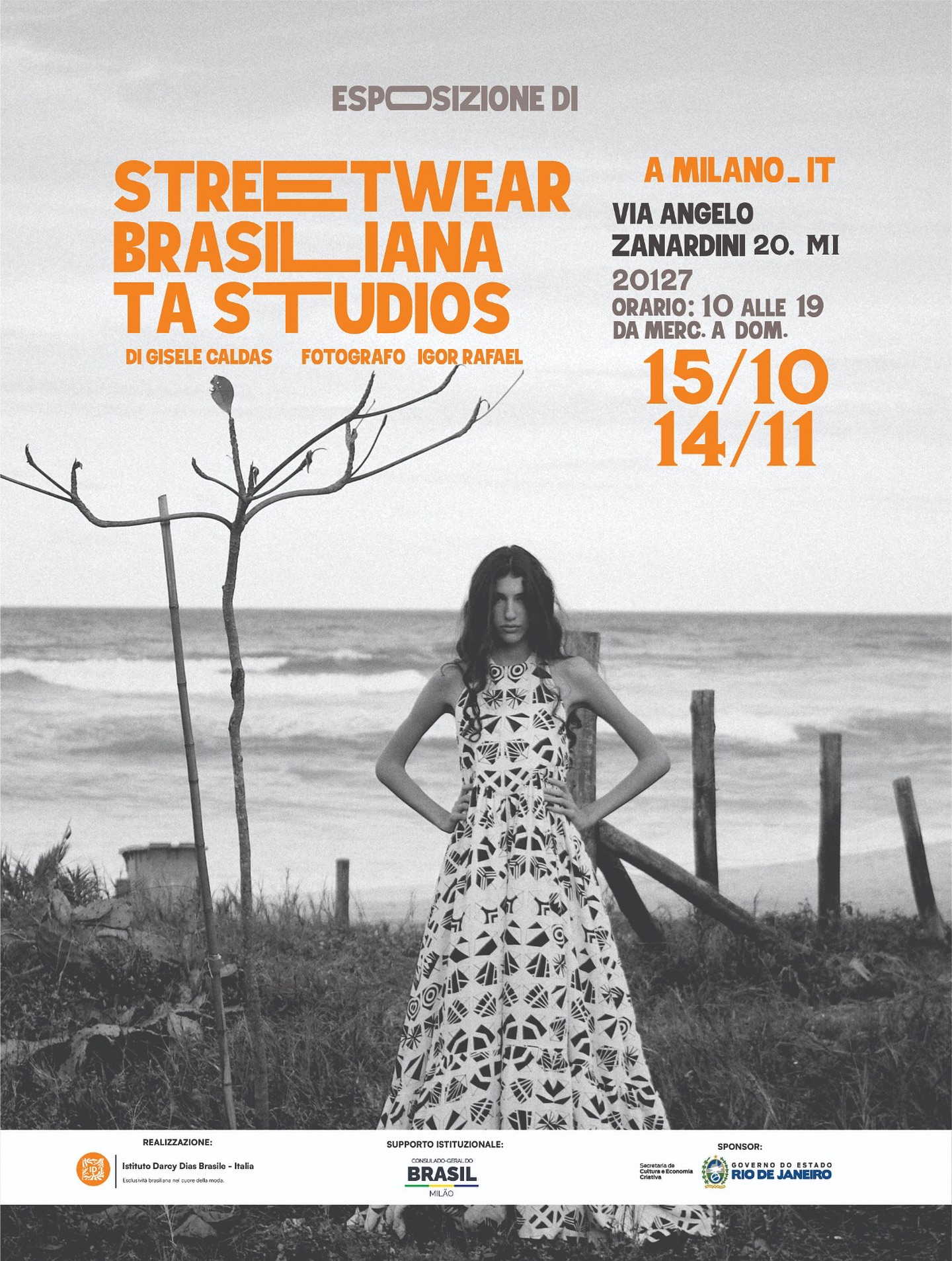 Streetwear brasiliano a Milano.
Dall’asfalto di Rio alle strade italiane — TA Studios arriva con la bossa di chi porta dentro di sé il sole, il caos e lo stile carioca.
Su invito di Darcy Dias, abbiamo trasformato uno spazio a Milano in un piccolo angolo di Brasile: colorato, libero, intenso.
Una celebrazione dello streetwear che nasce dal movimento, dal mix e dal coraggio di essere originali.
Il 15 ottobre, dalle 17:00, apriamo le porte con un calice di vino e un invito — per chi vuole sentire, vivere e indossare questa energia insieme a noi. 🍷✨
Mostra Streetwear Brasiliano – TA Studios 
Istituto Darcy Dias Brasile — Italia
Milano, Italia.
Il programma completo sarà presto disponibile.
Ma l’atmosfera… è già nell’aria. 🌴
Le fotografie sono di Igor Rafael Saavedra, con sponsor della Segreteria alla Cultura e all’Economia Creativa di Rio de Janeiro e il sostegno istituzionale del Consolato del Brasile a Milano.
Luogo: Via Angelo Zanardini, 20 MI
Date: dal 15/10 al 14/11/2025
Orari: dalle 10:00 alle 19:00 –
da mercoledì a domenica
Per maggiori informazioni (Milano – IT):
contatto@iddbi.com.br
Raccolta fondi : @remarquesriodejaneiro 
Produzione esecutiva : @faveladx