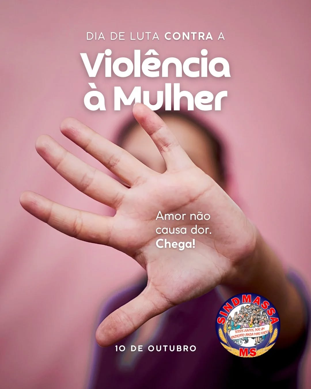 ✋ CHEGA! ✋
Um basta a todo e qualquer tipo de violência. 💜
Neste 10 de outubro, Dia Nacional de Luta contra a Violência à Mulher, levantamos nossa voz para dizer: parem de nos matar, de nos agredir, de nos silenciar. Amor não causa dor, não humilha e não aprisiona.
Exigimos respeito e o direito de viver sem medo.
#Chega #BastaDeViolencia #ViolenciaNao #DiaDeLutaContraAViolenciaAMulher #RespeitaAsMinas #MeuCorpoMinhasRegras #DireitosHumanos #ViverSemMedo #10deOutubro