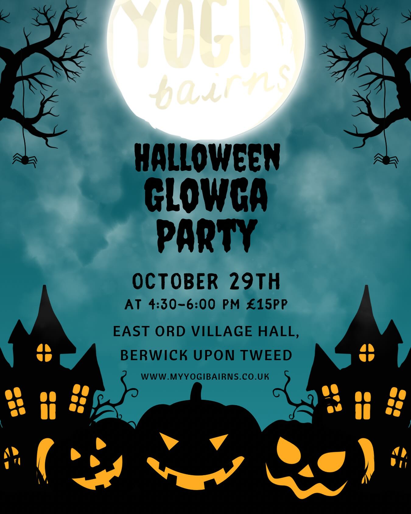🎃💫 GLOWGA IS BACK! 💫🎃
Our favourite event of the year is here again, and it’s going to be more magical (and glowier!) than ever! 😍🪩
Join My Yogi Bairns for our Spooktacular Glow in the Dark Yoga Party! 👻🧘♀️
Get ready to shine, stretch, and sparkle with:
💫 Glow-in-the-dark tattoos & face paint
🎲 Fun games & spooky activities
🍬 Tasty snacks & glowing goody bags
🗓 When: Wednesday 29th October, 4:30pm–6:00pm
📍 Where: East Ord Village Hall
🔗 Book your spot: my-yogi-bairns.classforkids.io
Dress to GLOW and let’s light up the night together! 🌟🖤