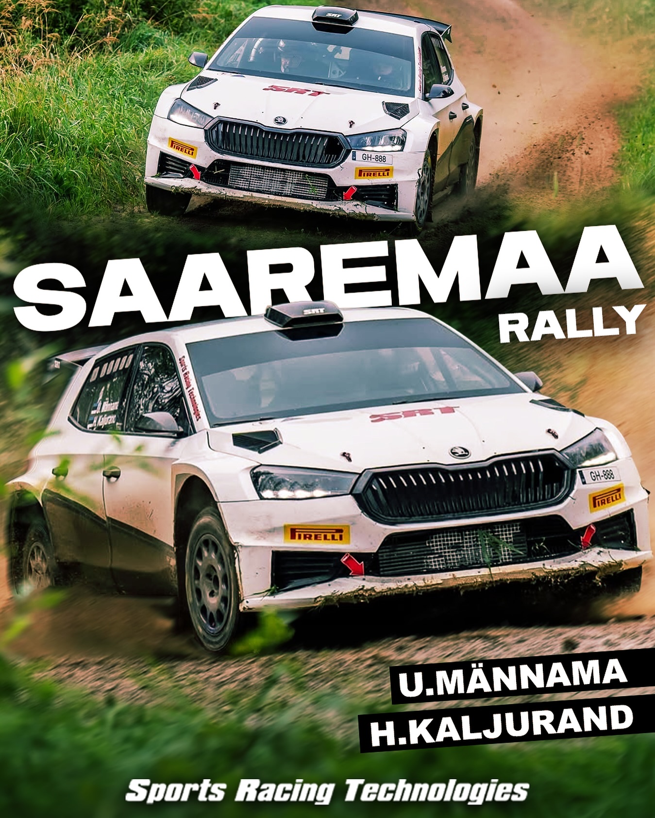 Another rally in the sight 🧐
Estonia’s very own @urvom and Hardi Kaljurand will be on the start line in Saaremaa with our Škoda Fabia RS Rally2!
#SRT #SportsRacingTechnologies #SuspensionLaboratory #SaaremaaRally #RallySaaremaa #Skoda #SkodaMotorsport