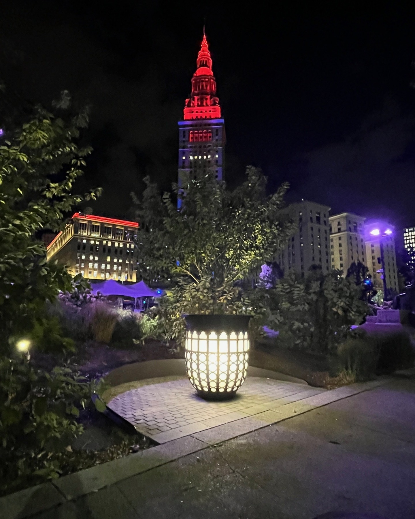 Installed! This illuminated cast bronze sculpture, designed by @lmnlstudio can be found in @clepublicsquare Thank you to @thisiscle #publicart