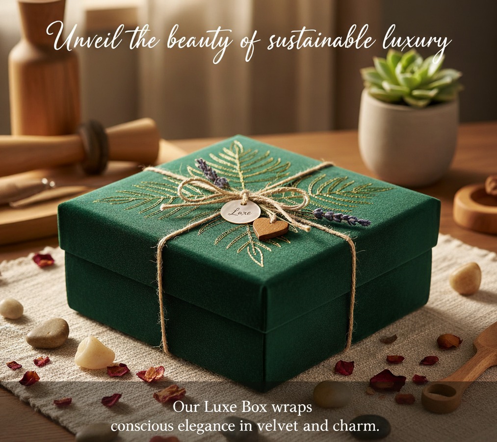 Unveil the beauty of sustainable luxury—our Luxe Box wraps conscious elegance in velvet and charm. Gift thoughtfully, celebrate intentionally.#LuxeBox #EcoFriendlyPackaging #SustainableLuxury #RecycledMaterials #LuxuryBrand #PackagingDesign #Sustainability #GreenLuxury #LuxuryBoxes