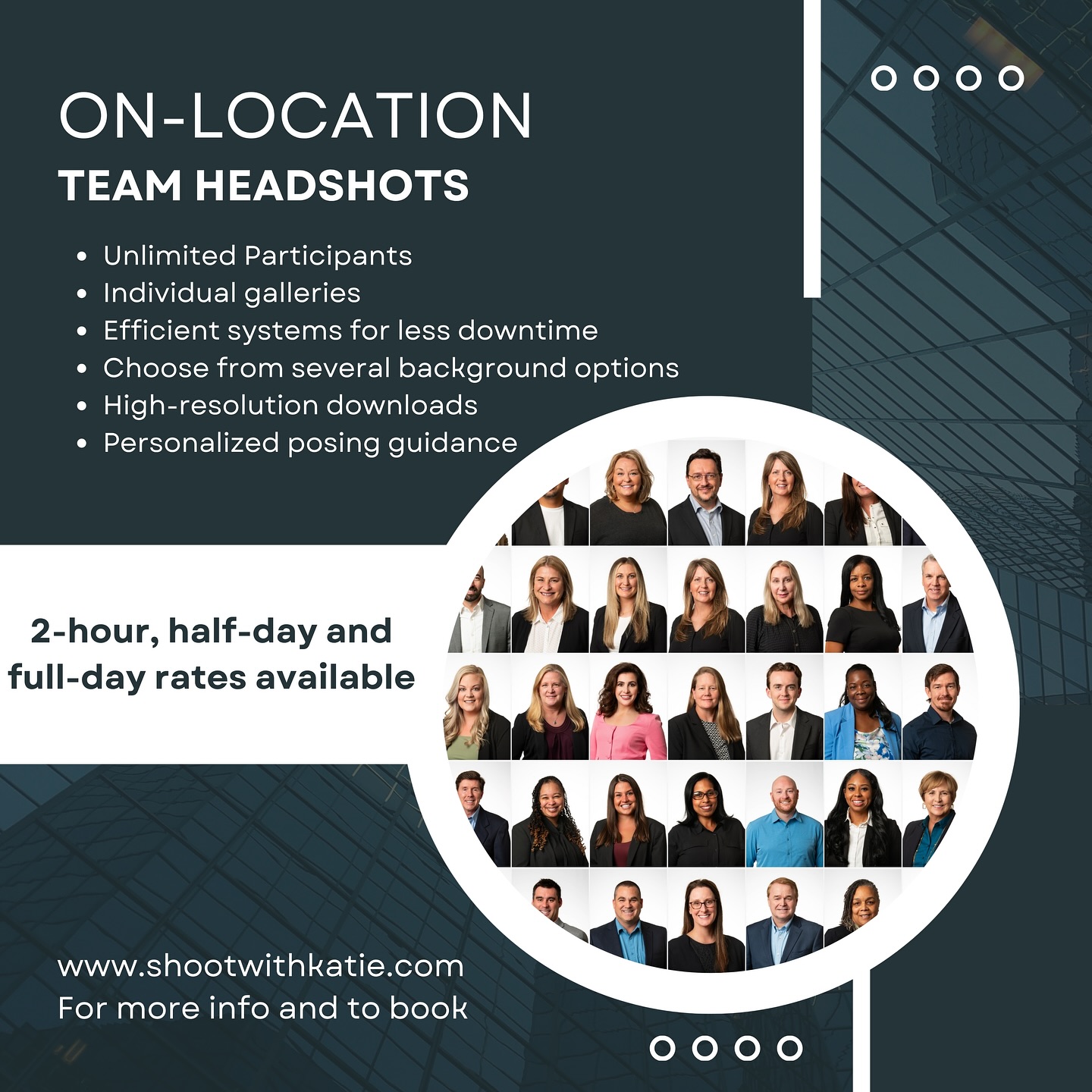 Team photos don’t have to be stressful! I come to your office, keep things running smoothly, and make sure everyone looks their best and has a good time. You can trust I’ll bring a professional setup for consistent results.
2-hour, half-day, and full-day options available!
#ShootWithKatie #BusinessHeadshots #OfficeLife #LocalPhotographer #CorporateHeadshots #TeamHeadshots #OnLocationPhotography #BrandPhotography #ChicagoBusiness #ChicagolandCompanies #ChicagoMarketing #NapervilleBusiness #SchaumburgBusiness #OakBrookBusiness #AuroraIL #StCharlesIL #GenevaIL