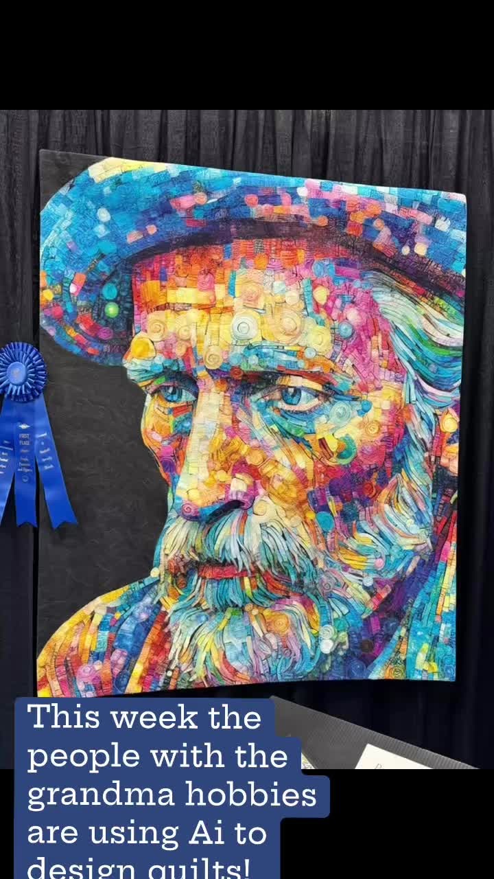 This week the hot girls with grandma hobbies are using technology to design quilts! #notyourgrandmasquilt #houstonquiltfestival #happyquiltypeople