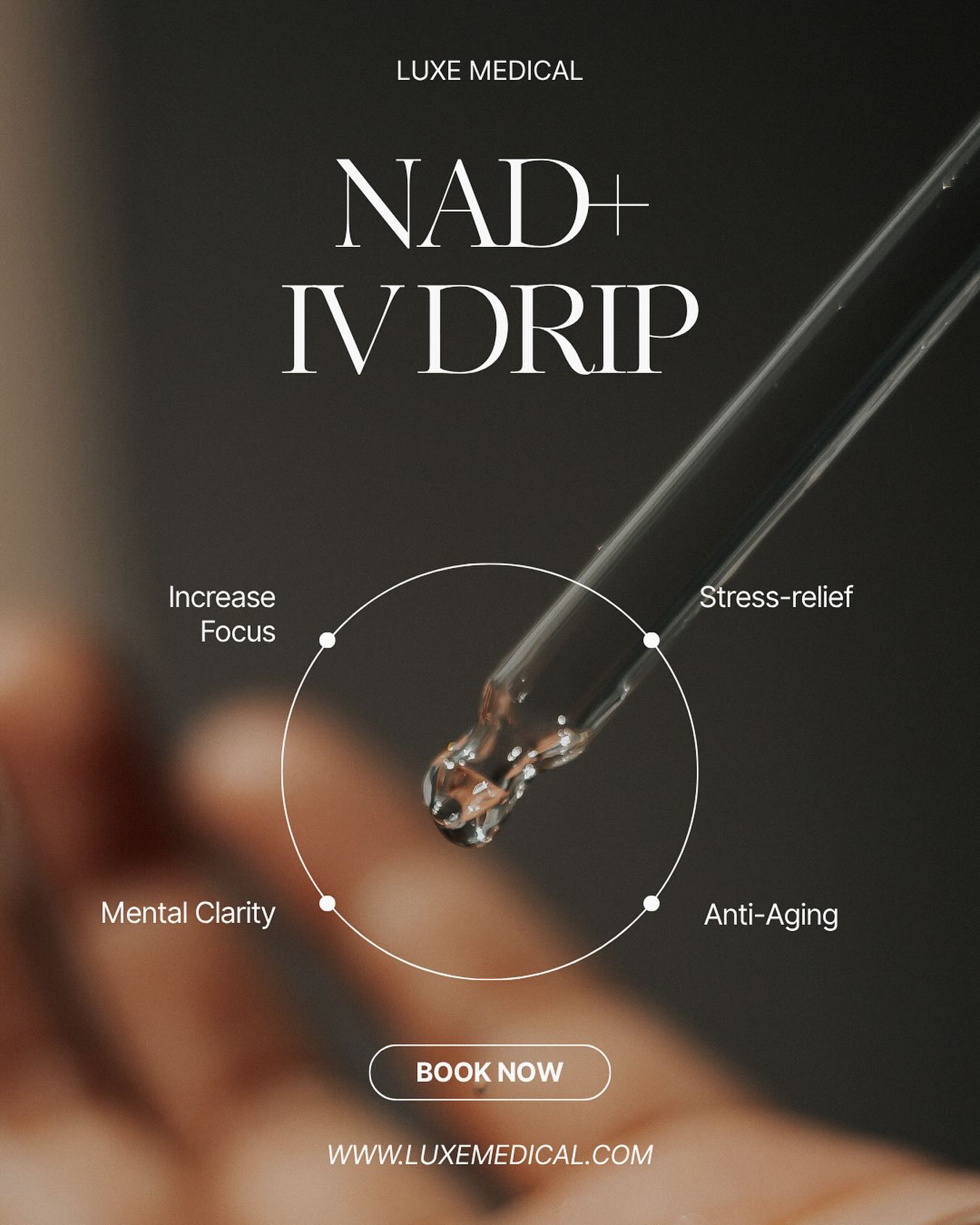 What is NAD+?
NAD+ (Nicotinamide Adenine Dinucleotide) is a coenzyme found in all living cells. It plays a critical role in energy production, DNA repair, and healthy cell function.
⸻
💧 Benefits of NAD+ IV Drip Therapy:
1. ⚡ Boosts Energy Naturally
Recharges your cells by improving mitochondrial function, leaving you feeling energized and refreshed without caffeine or stimulants.
2. 🧠 Enhances Brain Function
Supports mental clarity, focus, memory, and may reduce “brain fog”—often used as a nootropic.
3. 🔄 Supports Anti-Aging & Cell Regeneration
Aids in cellular repair and DNA health, potentially slowing down signs of aging from the inside out.
4. 🧘♀️ Improves Mood & Reduces Stress
Can help balance neurotransmitters and support mental wellness—some people report reduced anxiety and improved mood.
5. 🔥 Supports Metabolism & Weight Management
Boosts metabolic function, which can support weight loss efforts when combined with healthy habits.