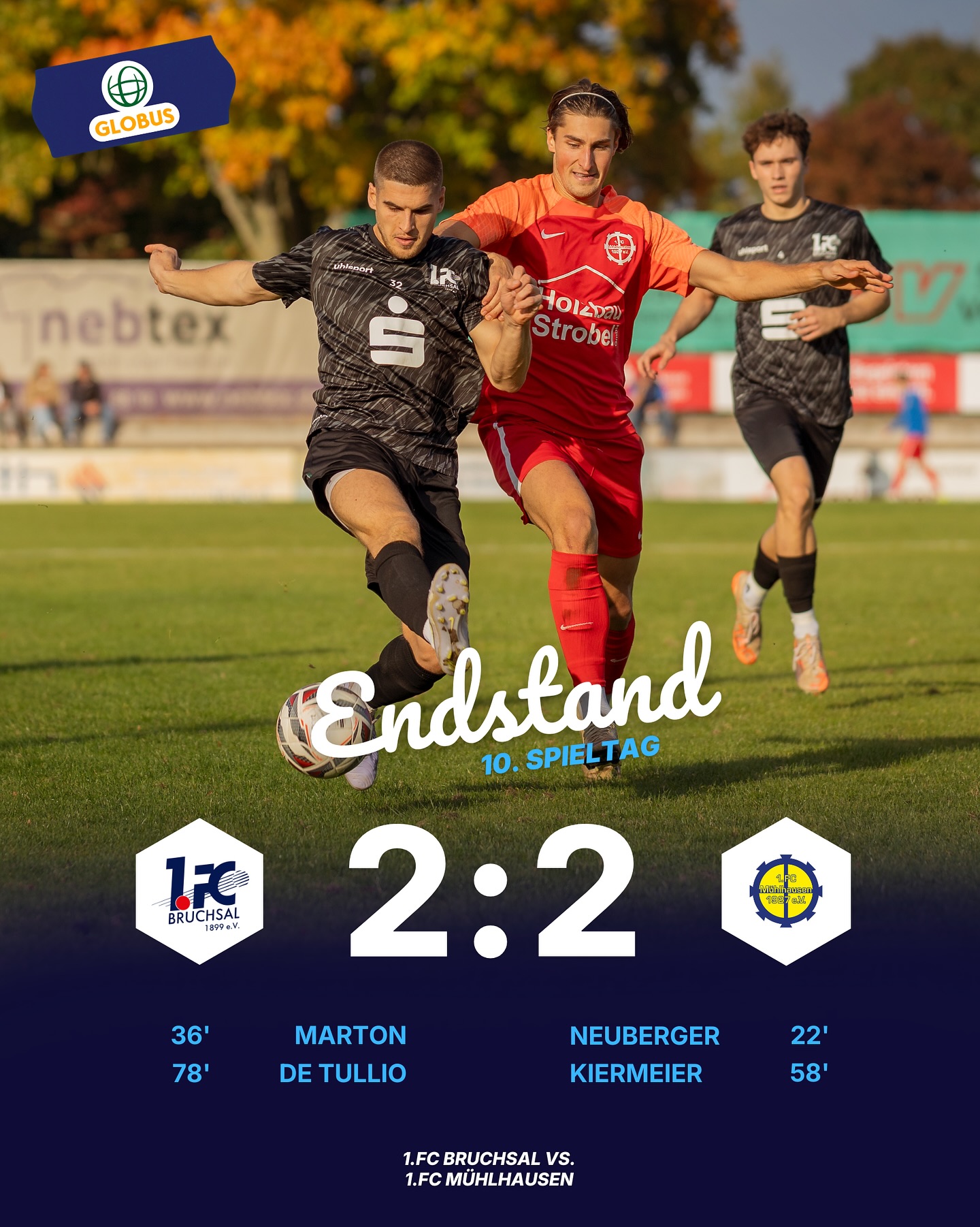 100 Chancen aber nur Zwei realisiert 🤷 am Ende steht ein hochverdientes 2:2 gegen den FC
Mühlhausen. Die Tore findet ihr im Feed als RE-LIVE 📺
📸 @simone_kochanek_fotografie