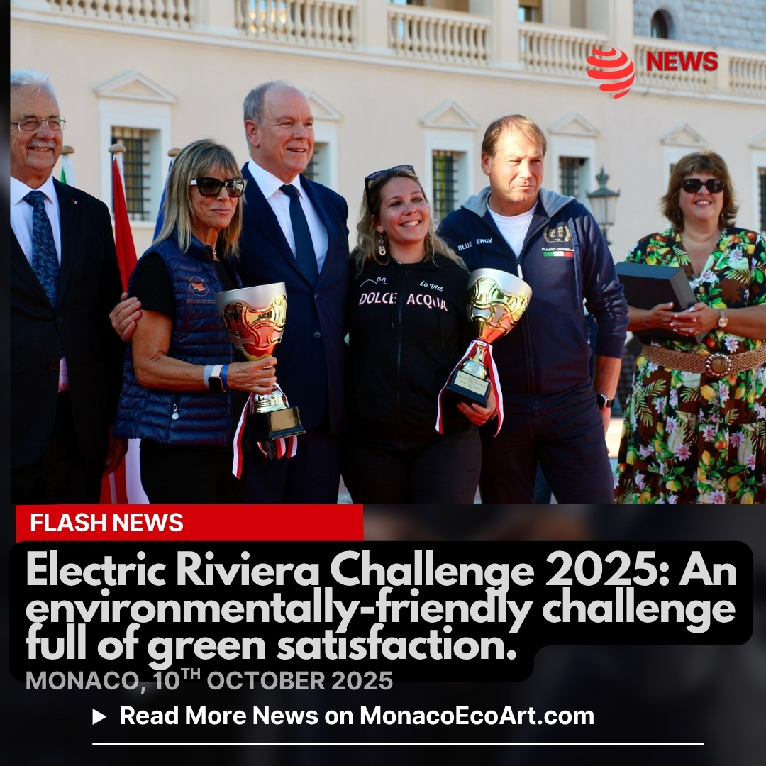 @mo.eco_art MonacoEcoArt.com #electric #rally #challenge #riviera #monaco #dolceacqua 🚗🔋On the 10th October 2025, the 11th edition of the Riviera Electric Challence @riviera_electric_challenge ended at the Palais Princier’s Square in Monaco Ville, after a two-day rally challenge and more than 300 kms of eco-driving between Cagnes-sur-Mer and Monaco via Dolceacqua to test teams’ ability to perform sustainably on hinterland iconic roads: driving #pleasure, skillfulness and reduced carbon #footprint are the pillars of this sport competition 🏁🏆 The award ceremony was held in the presence of H.S.H. Prince Albert II of Monaco, who aknowledged the winning teams: In the overall ranking : 1. The crew of the Association Lacs Orange – Luana Mauro and Fiorella Manogo – 2. The Crew of the Métropole de Nice @metropolenicecotedazur – Eric Rini and Audrey Guillon – 3. The Crew of the CCI of Nice – Cédric Reynaud and Ines Stanojevic; The Monaco City Hall @mairiedemonaco team – Jean-Luc Puyo and François Lallemand – was given the eco-driving prize; The Métropole de Nice team - Eric Rini and Audrey Guillon – was awarded the regularity prize; The Association Prêter Orange Orange team – Luana Mauro and Fiorella Manogo – was given the ladies’ cup, while the SMEG @smegmonaco team - Eric Fouage and Benoit Rabille – was given the quiz prize 🚗 🌿 Since 2015, the Riviera Electric Challenge has been encouraging responsible mobility through the enhancement of heritage, innovation and environmental respect; thus, it is much more than a sporting event, contributing to raise awareness on sustainable tourism and mobility in line with the European Union values 📸 Copyright: © Riviera Electric Challenge Layout & Contents: © MonacoEcoArt