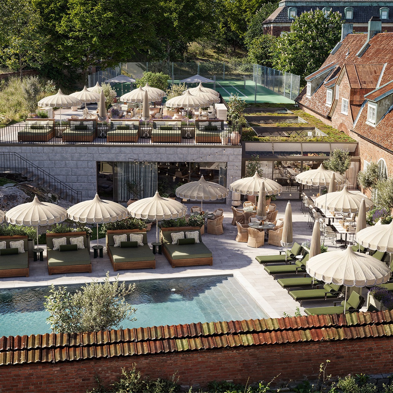 As the season turns, anticipation builds for next year, as these new outdoor spaces are taking shape beautifully at Villa Pauli.