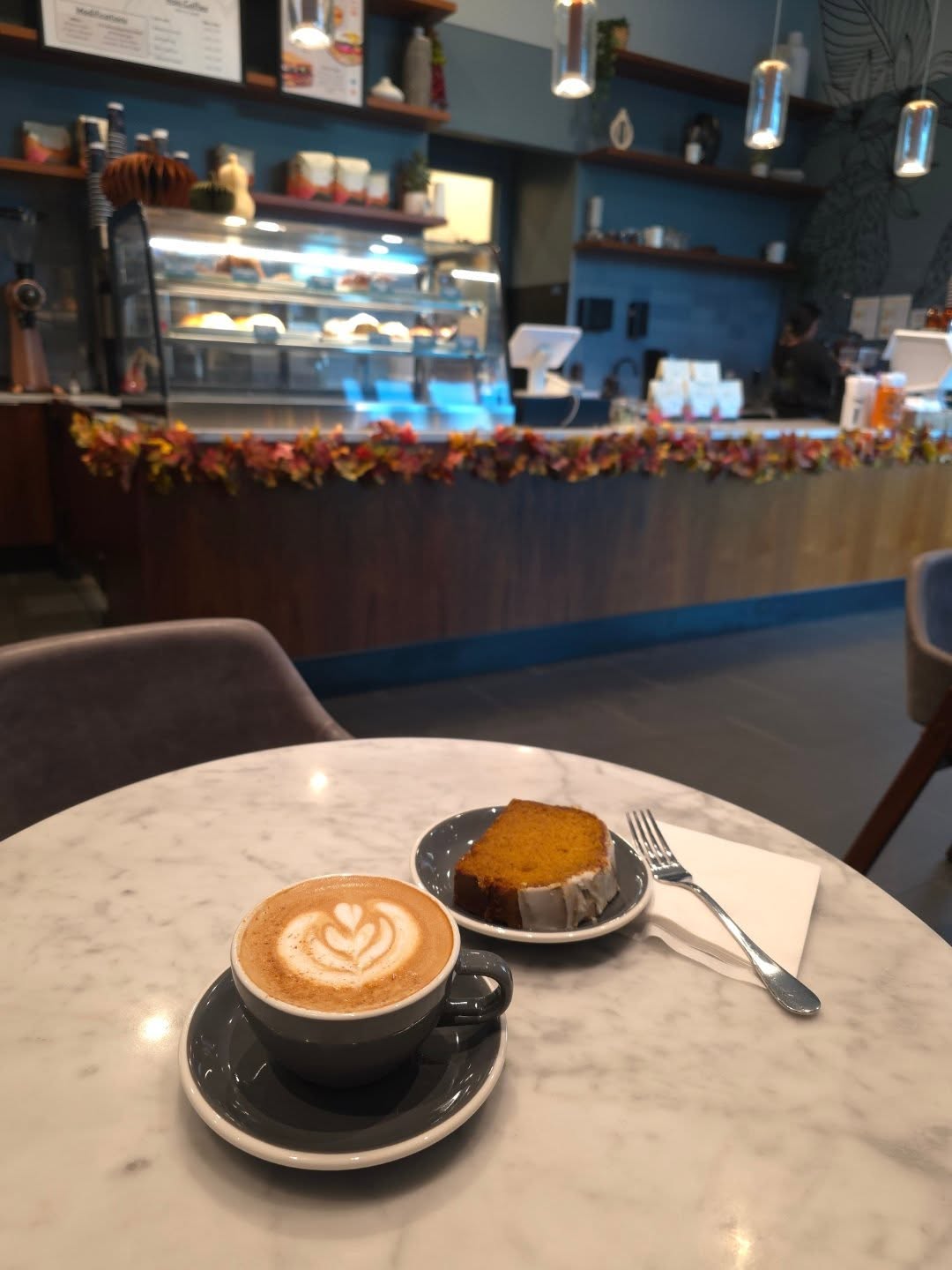 Y'all, it's still hotter than heck in Texas, but we're officially in denial. 🤷♀️
Come pretend it's actually fall with us at the cafe! We've got tasty stuff: a delicious Salted Rum Brown Sugar Latte and slice Pumpkin Loaf are a must try!
See ya soon!