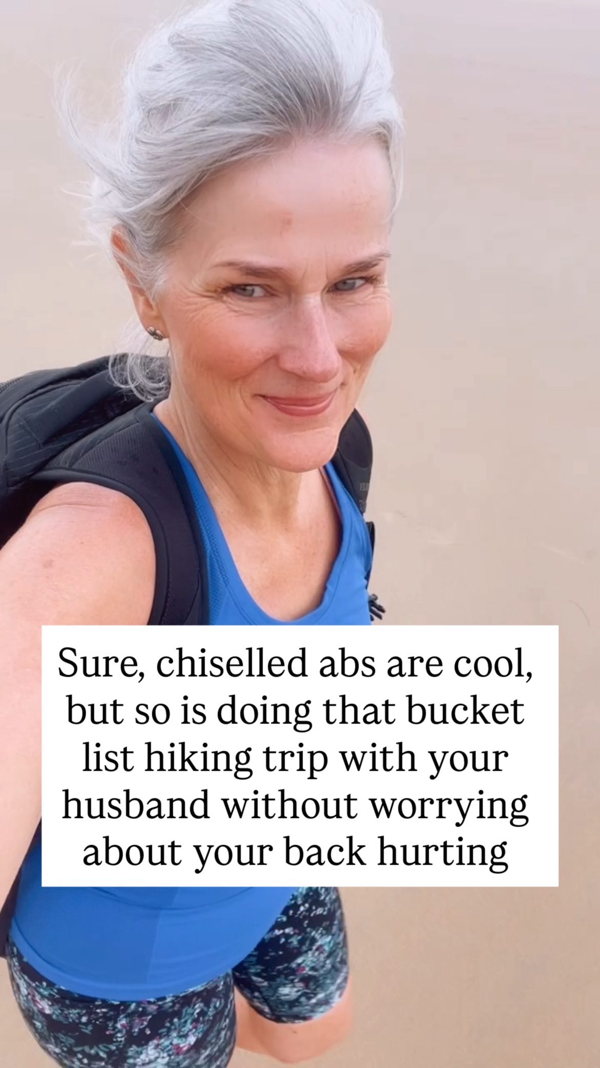 I’m a 53-year old Pilates teacher who doesn’t have a visible six-pack!
But what I’ve just done is so much more than that!
This week I’ve hiked along the Camino de Santiago nearly 120km in 5 days! A trip that’s always been on my bucket list- a trip I would have struggled to do in my mid-30s because my lower back would have been sore, I would have struggled to carry a back pack and been afraid of hurting myself.
When you start to build true core and hip strength,keep your back strong and your posture good! And incorporate mobility exercises into your weekly routine, that’s when you’ll feel like your legs,core, hips and back are stronger now than they were in your 20s!
This is the work both me and my clients do so that we can keep having the best time with the people we love and keep doing the stuff we love!
You can keep sitting on the sidelines watching us-While we get stronger,happier and hotter. Or you can join us!🔥🔥🔥
✨Get on the inside track by joining The Strong Life Collective-for women like you, who want to build more strength in your shoulders,core and hips so that you can get stronger as you get older.
While learning to trust your body again to train with more intensity,joy and confidence without worrying about injury.
Comment “READY ” and I’ll send you the link to get your first 7 days FREE⬇️
#womenover50 #menopausefitness #midlifewomen #homeworkoutsforwomen #pilatesonline #activeaging #lowerbackpainrelief #hipmobility #matpilatesclass