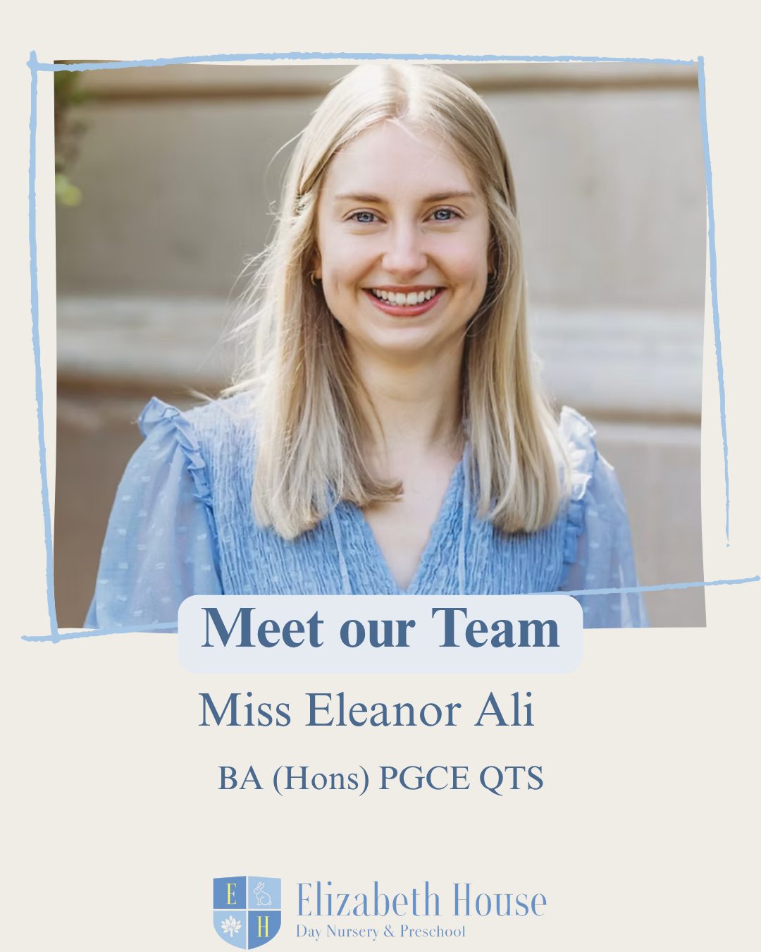 Meet Our Team: Miss Eleanor Ali
We’re delighted to introduce Miss Eleanor Ali, part of our wonderful team at Elizabeth House Nursery. Eleanor holds a BA (Hons) and is an experienced Early Years Teacher, passionate about helping children build confidence, curiosity and independence through play-based learning.
Her warm, caring approach and creative ideas make her a fantastic support to both children and families.
Click the link in bio to find out more about our team.
#preschool #elizabethhousenursery #nursery #earlyyears #eyfs #wallingford #oxfordshire #meettheteam #earlyyearseducator