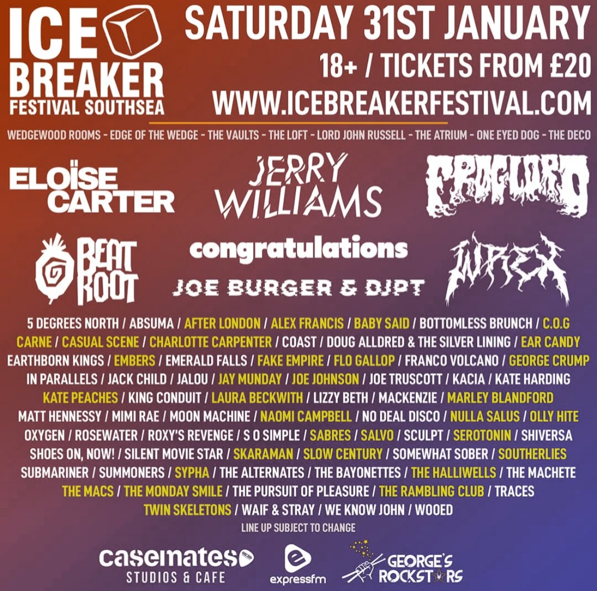 The one and only @eloisevcarter is exclusively revealed on @expressfm as Headliner for @ice_breaker_uk on Saturday 31st January 2026 🙌
#homegrown
#icebreaker12
#fringetalent
#headliners