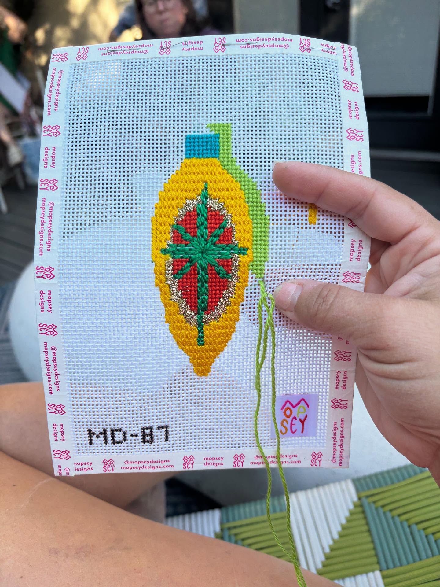 NEVER did I ever think I’d put a poll on my stories and 2 years later I’d be flying to TEXAS to meet my internet friends???? Who am I????
1) a massive color swap in this vintage @mopseyshop ornament, with expert, never-miss background color advice from @missymissydee
2) blacking out @needlepoint_this
3) bead heaven @creativestitchesandgifts
4) Favorite Things Exchange with the cutest shaken espresso to-go cup 🥰
5) Stitching Over Everything
6) Snooping around @needlepoint_this and found THESE!!! First time seeing my canvases in a shop and I started whispering sweating gagging screaming
7) Straw Silk hoarding
8) our bride!
9) wouldn’t be Texas without a custom styrofoam cup, apparently
10) Shuttlecocks
11) wouldn’t be a trip to Dallas without rounding out the shop trio @savilleneedleworks
Be kind to your finishers this season 🥰