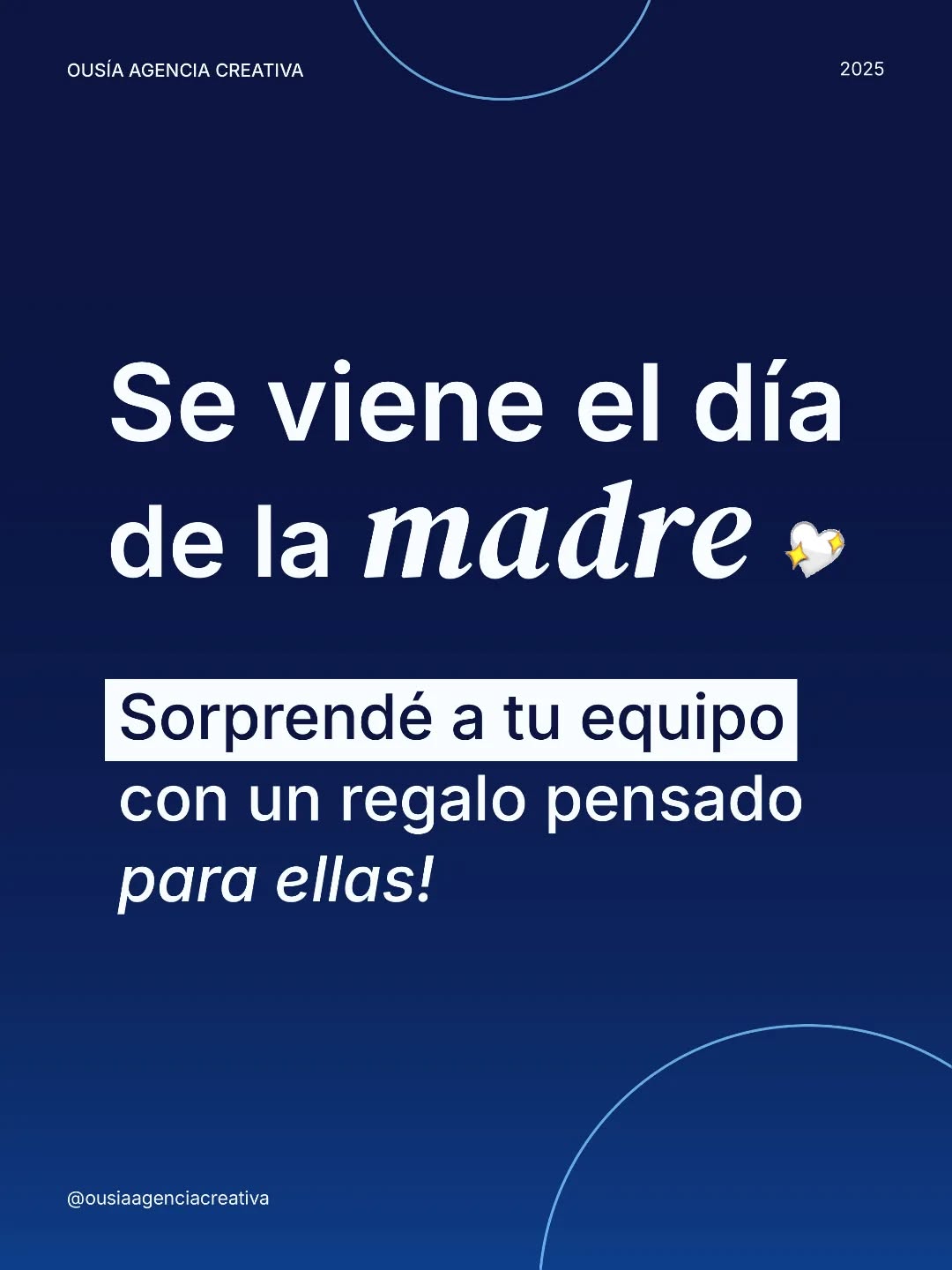 🌷 ¡Se viene el Día de la Madre!
En el contexto complicado en que vivimos, los gestos que transmiten cariño y reconocimiento valen el doble 💫
🤍 Sorprendé a tu equipo con un regalo pensado para ellas!
🎁 En nuestra web podés encontrar varias opciones de Regalos, diseñados con mucho cuidado y super accesibles para comprar por mayor y por menor.
Los regalos por mayor son ideales para instituciones y organizaciones que quieren homenajear a las madres de su equipo con algo simple pero muy especial! 🫂
📲 Visitanos en ousiaagenciacreativa.com.ar para conocer las propuestas que tenemos para esta fecha
O escribinos por Whatsapp para encargar 👉 https://wa.me/2213066895
#DíaDeLaMadre #RegalosInstitucionales #RegalosParaMadres #RegalosCorporativos #MarketingInstitucional #LaPlata