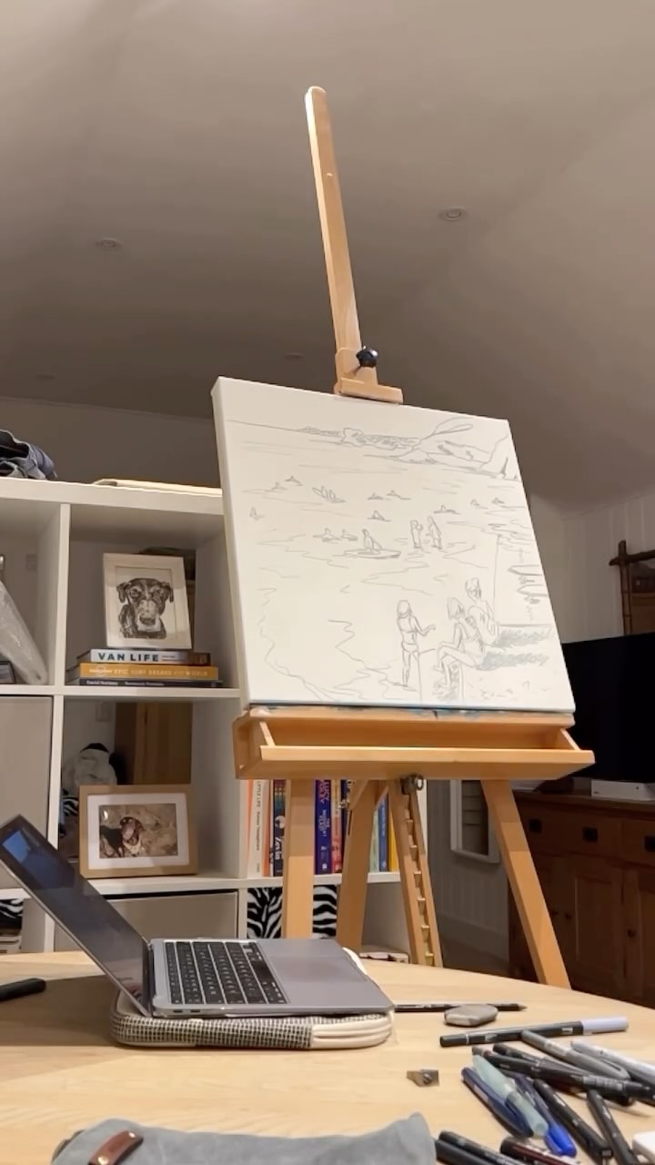 Enjoyed my last painting so much, I’m painting it again 🌊 Taking my time with the initial sketch and another chance to practice painting people
#art #artwork #artist #paint #painting #painter #canvas #canvaspainting #cornishart #cornishartist #sketch #drawing #cornwall #seascape #seascapepainting #wip #foryou #fyp