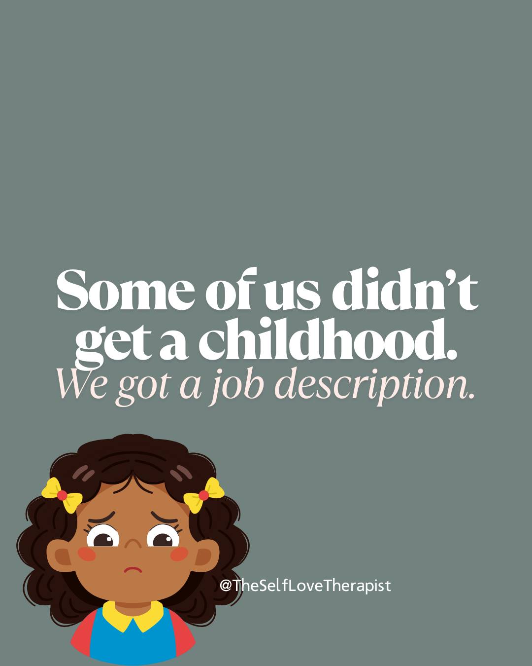 You didn’t just become “strong” or “hyper-independent” out of nowhere.
You learned early on that the safest thing you could do was hold it all together — even if it cost you your own needs.
That’s what parentification does.
It turns children into caretakers, mediators, emotional anchors.
It teaches you that love must be earned through sacrifice.
And the impact doesn’t disappear just because you’re an adult now.
It can still look like:
💭 Feeling responsible for everyone else’s feelings
💭 Guilt when you set a boundary
💭 Fear that needing support makes you “too much”
💭 Constant overwhelm because rest feels unsafe
If this feels familiar, it’s not because you’re failing.
It’s because you were never given the chance to just be a child.
Healing isn’t about blaming your past — it’s about finally putting down what was never yours to carry. It’s about reparenting yourself, asking for help without guilt, and learning that you are worthy of care, even when you’re not “useful.”
✨ You don’t have to hold it all together anymore.
✨ You get to put your needs first.
✨ You get to heal.
💬 Which part of this post landed the most for you? Share it below — your words might be the reminder someone else needs.
📌 Save this for the days you need to remember you’re allowed to take up space.
#Parentification #InnerChildHealing #BreakingFamilyPatterns #ParentifiedChild #ToxicFamilyRecovery #EmotionalNeglect #SelfWorthJourney #GenerationalHealing #HealingFromTrauma #TheSelfLoveTherapist