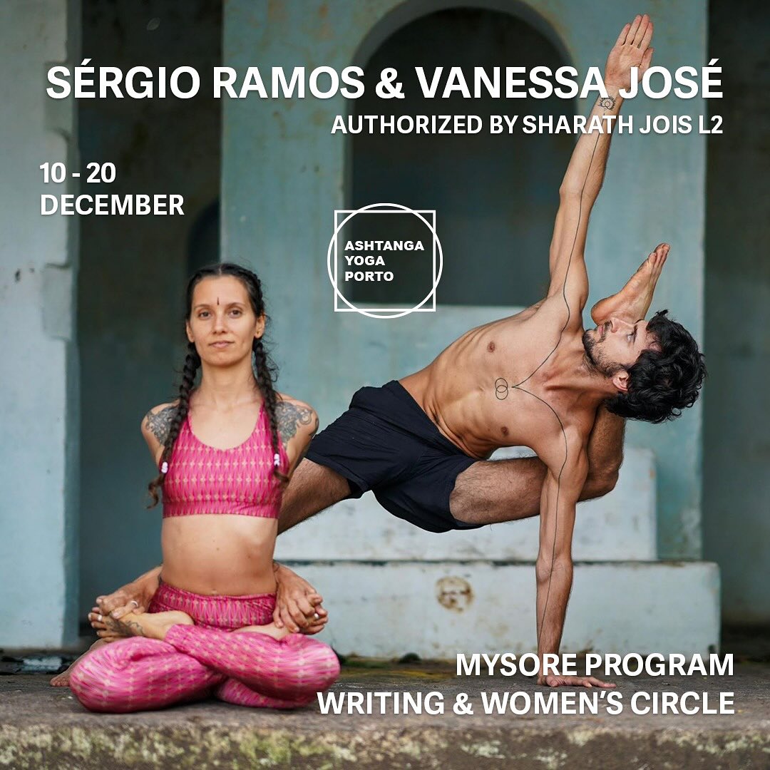 Sérgio & Vanessa are back in Porto! 🙌🏻✨
From Dec 10–20, join them for Mysore & Guided Classes, plus Writing & Women’s Circles.
Start your mornings with Ashtanga Mysore, explore your thoughts and creativity in the Writing Circle, and connect with others in the Women’s Circle.
A gentle and welcoming journey — all are invited 🌿
Visit our website for full details and to register. We look forward to seeing you!
https://www.ashtangayogaporto.com/en/sérgioevanessa
#ashtangayoga #ashtangayogaworkshop #mysoreclasses #yogaporto #yogaportugal #ashtangayogacommunity #yogaworkshop