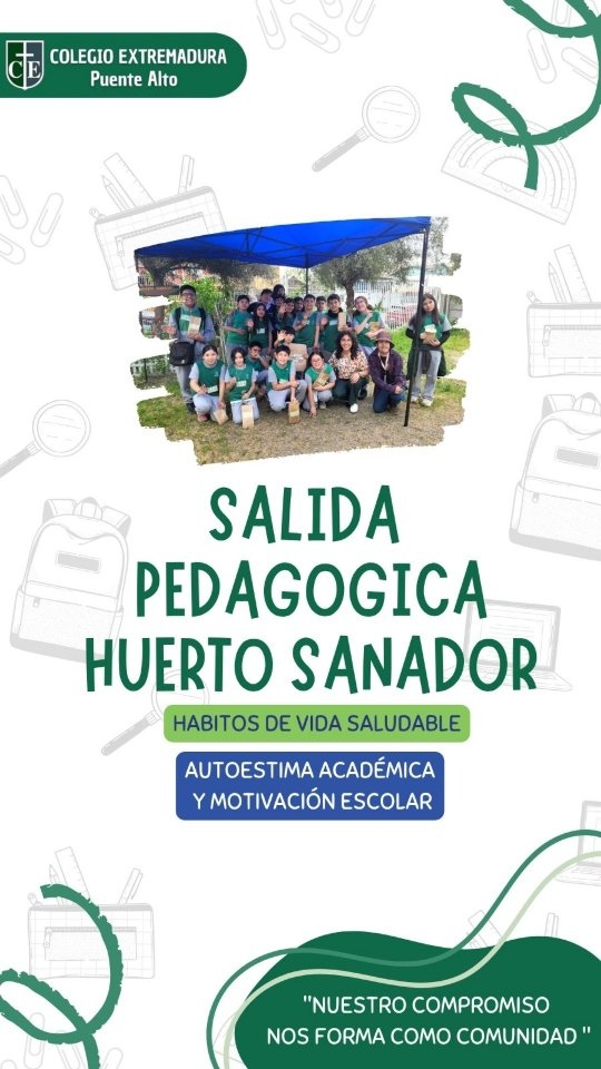 Sellamos el mes de septiembre con esta gran salida pedagógica,donde participó nuestro taller Proyecto Verde.
🌿 Potenciando el conocimiento de las propiedades de plantas medicinales, cosmovisión mapuche y el disfrute del espacio natural cargado de toda la sensorialidad que nos entrega el Huerto.
Agradecemos una vez más a Margarita Puente y Adolfo Lincocheo de Cesfam Padre Manuel Villaseca por brindarnos esta invitación tan importante para nuestros estudiantes 🍀 y recordar que el Huerto es de libre acceso, los invitamos a conocerlo.
#proyectoverde #colegioextremadurapuentealto @mmachile #vidasaludable