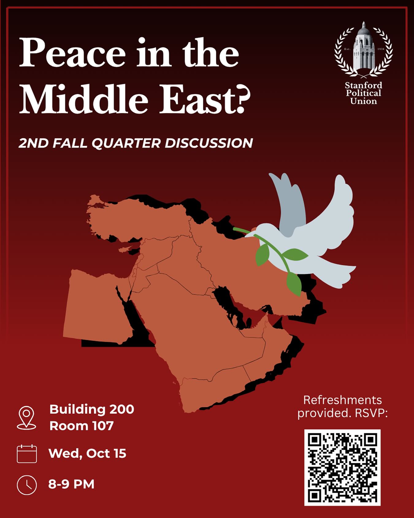 Join us Wednesday at 8PM in 200-107 for a discussion on the new ceasefire, its prospects for lasting peace, and its implications for broader Middle Eastern diplomacy.
RSVP link in bio. 🧋 provided