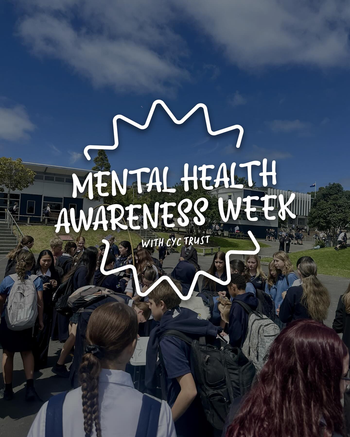 Last week the CYC Trust youth workers ran daily activities to create fun and connection for the students, celebrating Mental Health Awareness week 🩵
