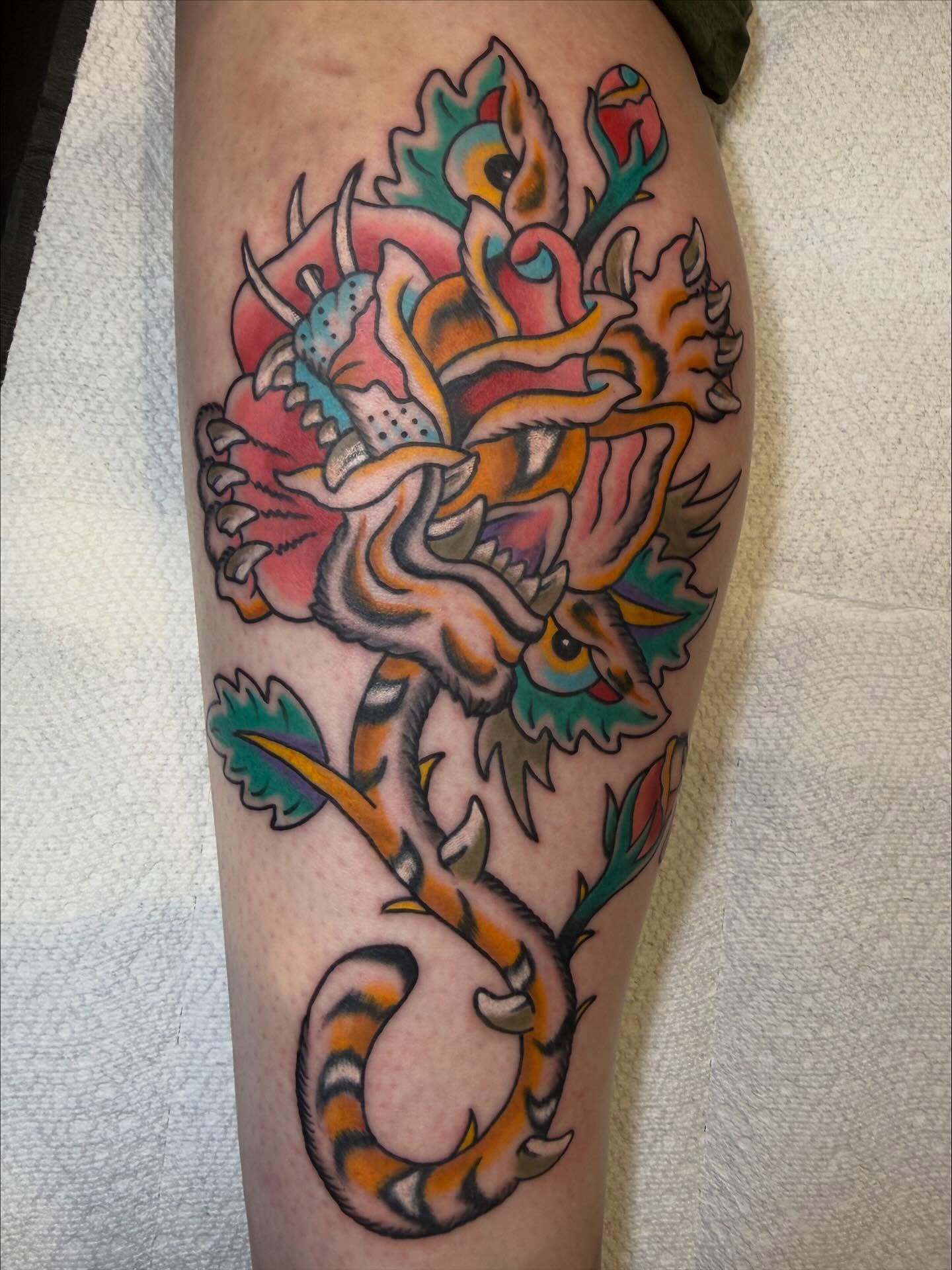 Tiger X Rose morph, made at the @easttexastattooexpo this weekend. Made with the good stuff from @niceneedleco
Lots of fun with this one! Would love to make more like it, DM to book yours🫵
Booking for November!
•
#traditionaltattoo #americantraditionaltattoo #americantraditional #traditionalmorphtattoo #morphtattoo #dentontattoos #dentontattooartist #dfwtattoos #dfwtattooartist #dentontexas #traditionalcolortattoo