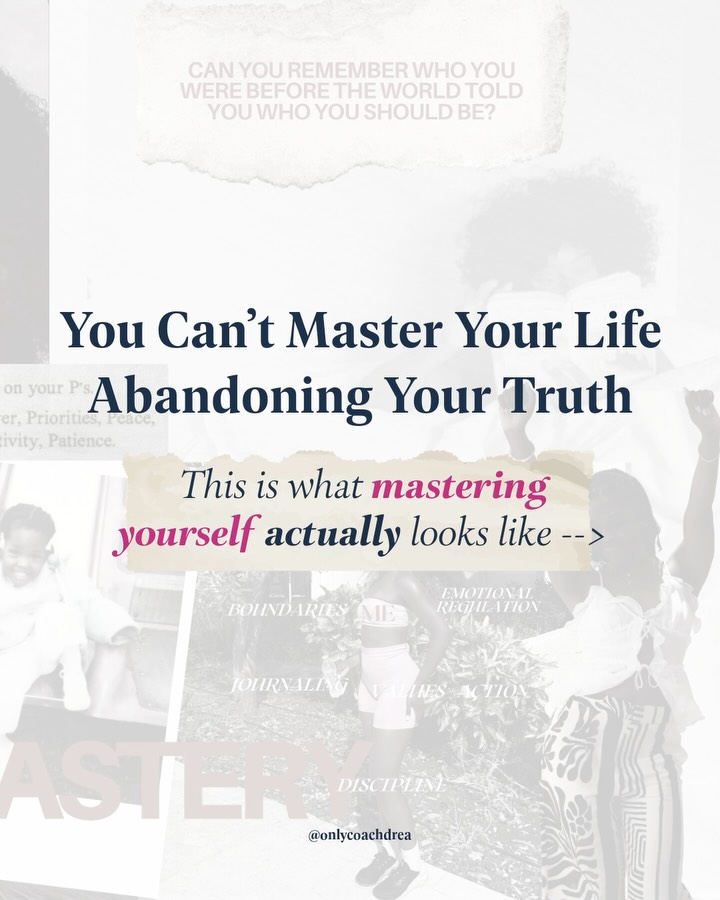 walking in your truth is a daily practice not a one time act.
Audit yourself to see what needs to happen for your daily life to reflect who you are and what you need at your core 🤝🏾
• Establish boundaries
• Talk to yourself like you care, love and respect yourself
• Create a sacred space to release all thoughts, emotions and visions
• Respect your state of being on a daily basis
If you don’t do any of these things, who else will?
#selfmastery