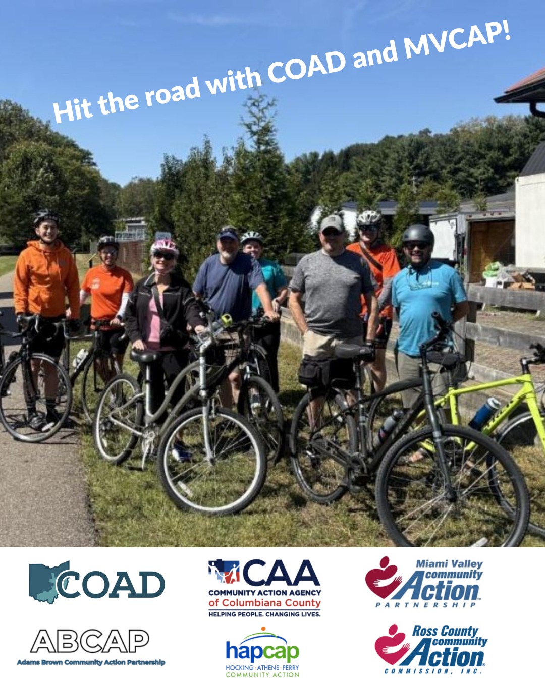 Staff from @coad.inc and several Ohio Community Action Agencies—including Ross County Community Action Commission, @hapcap.seo, CAA of Columbiana County, Adams Brown Community Action Partnership, and our own Miami Valley Community Action Partnership—joined together for the “Biking for Bradley” fundraiser hosted by COAD last month.
The event raised funds for the @ncafdc which advocates at the federal level on behalf of Community Action Agency programs. 🚴♂️