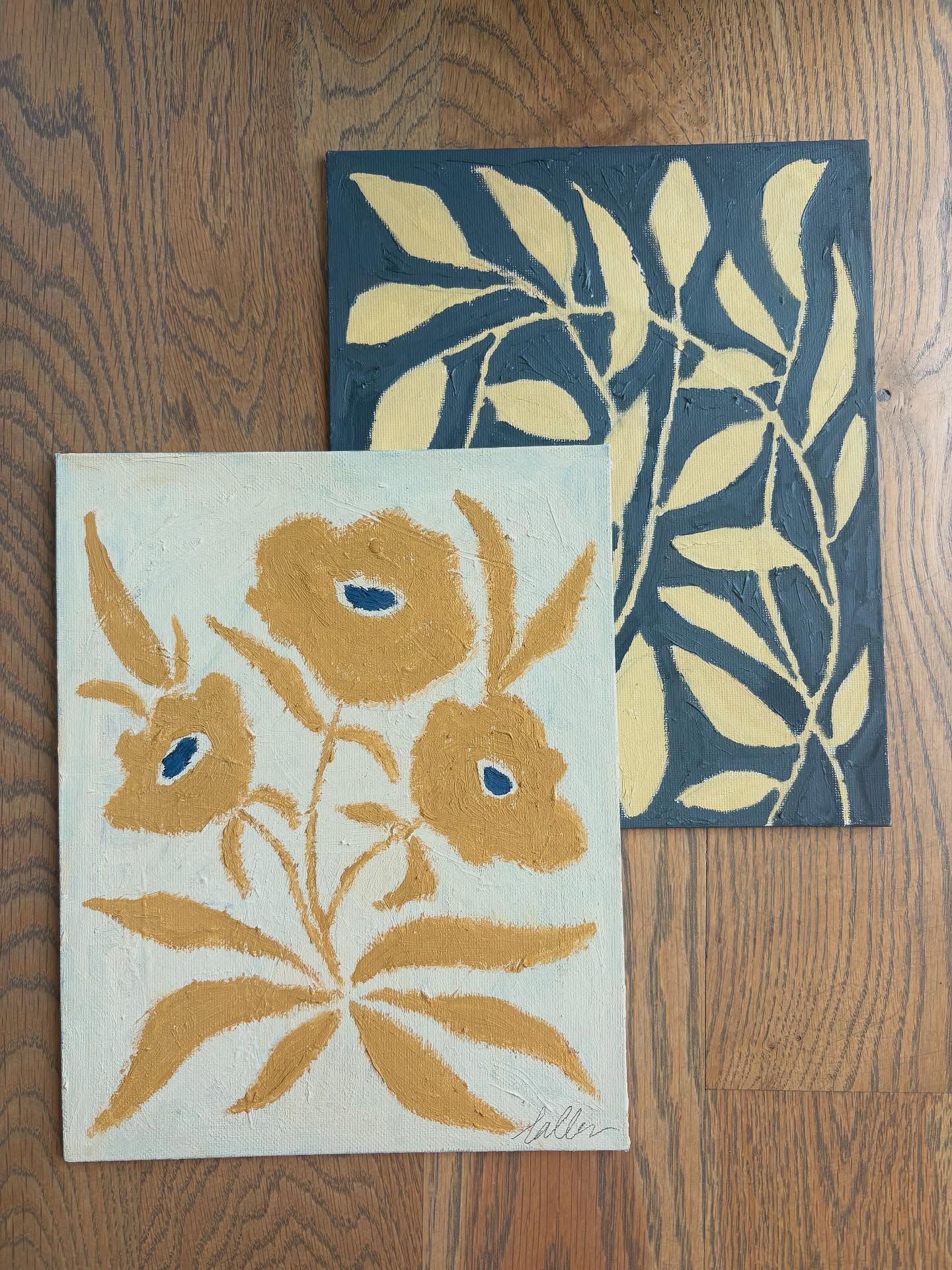 This pretty pair went off to their Alabama home
8" x 10"
Oil on canvas panels