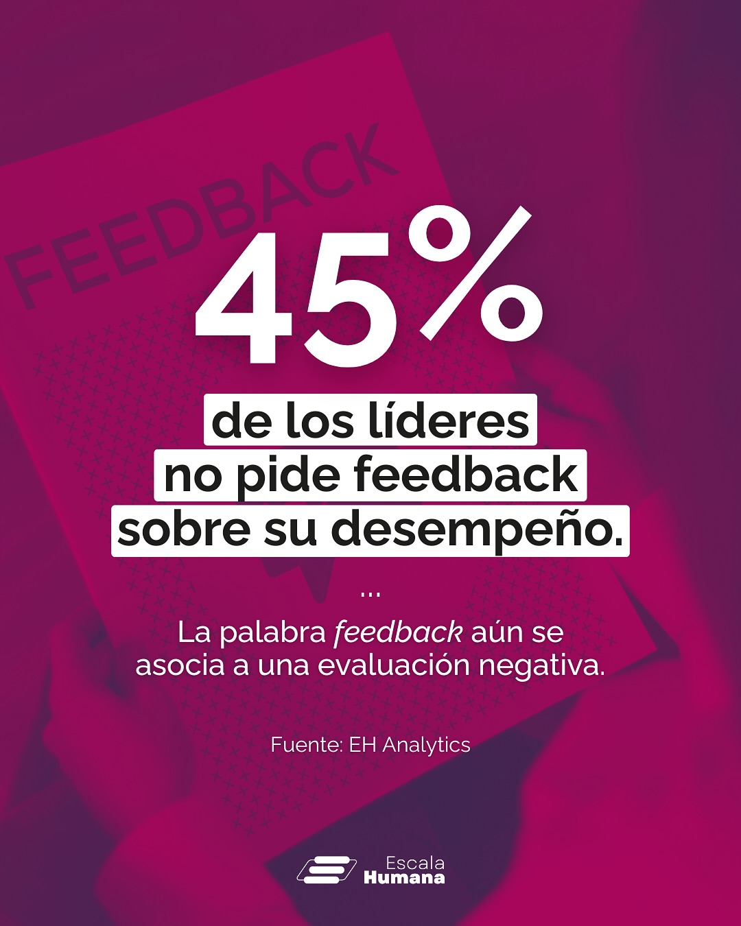 Después de años acompañando a equipos y líderes, nuestro equipo de EH Analytics ha construido una base de datos única: información real, obtenida en terreno, que refleja no solo lo que las organizaciones hacen, sino cómo se relacionan internamente 📊.
🔍 Y entre nuestros hallazgos, hubo uno que nos hizo detenernos: 45% de los líderes no pide feedback sobre su desempeño.
💬 A pesar de los avances en liderazgo, el feedback se sigue percibiendo como juicio más que como oportunidad. Pero escuchar —escuchar de verdad— es mucho más que oír lo que otros dicen. Escuchar implica presencia, apertura y humildad. Requiere suspender la necesidad de responder y animarse a comprender.
👥 En esa práctica silenciosa se juega gran parte del liderazgo actual: la capacidad de generar confianza, de habilitar conversaciones difíciles y de aprender del espejo que son los equipos.
🚀 Formarse en disciplinas como el coaching no se trata solo de adquirir herramientas, sino de entrenar esa escucha profunda que comprende, contiene y transforma. Porque el liderazgo del futuro no se medirá por cuánto dice, sino por cuánto sabe escuchar para comprender, mejorar y crear.
#consultoría
#liderazgo
#escuchaactiva
#coachingorganizacional