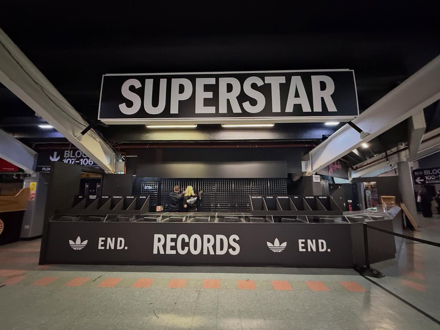 Mercury Music Awards merchandise stand takeover #signs #graphics #displays #newcastleupontyne #superstar