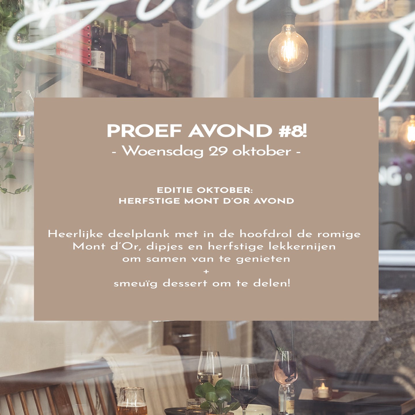 De Mont d’Or is terug bij Proefboutique!
Kaasliefhebbers, opgelet — het Mont d’Or-seizoen is weer begonnen! 🧀
En dat vieren we met onze maandelijkse kaasavond bij Proef! Nog maar 2 weekjes wachten en dan is het zo ver!
Denk aan een warme, smeuïge Mont d’Or om in te dippen met herfstgroentes om te dippen, vers brood, heerlijke charcuterie en nog veel meer lekkers. Deze romige kaas is maar kort in het seizoen, dus dit is hét moment om te komen genieten 🫕
En psst… het toetje houden we nog even geheim. (maar we beloven: het is niet van kaas, maar wél smeuïg).
Datum: woensdag 29 oktober.
👉 Reserveer snel, want de kaasavond zit snel vol!
#proefboutiquedenhaag #kaasavond #oudemolstraat #hofkwartier #haagseschatten #thehague