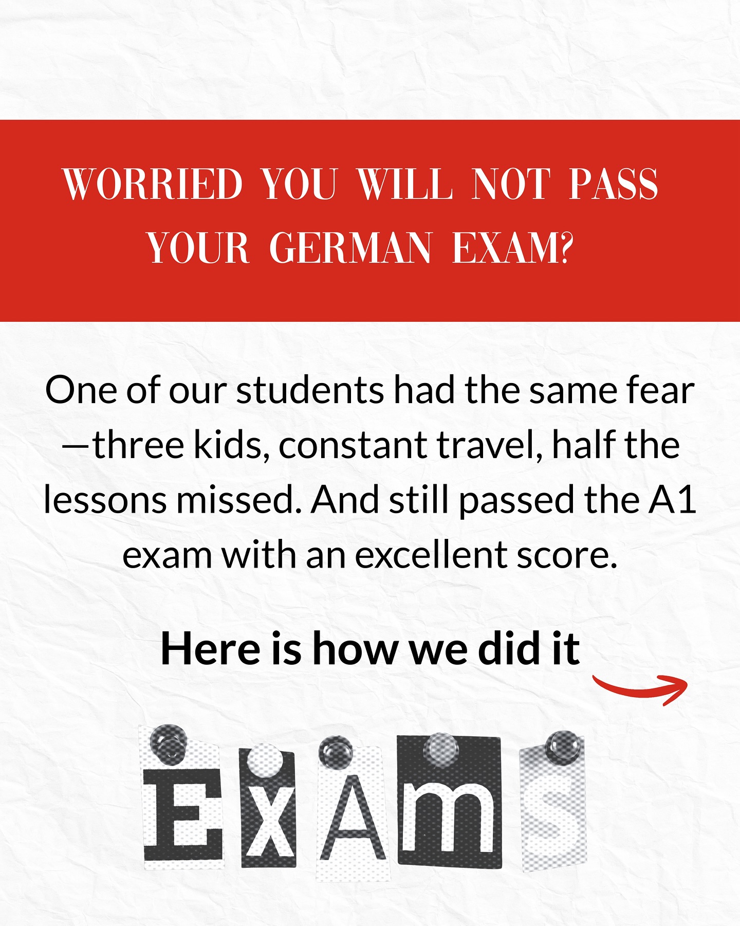 At Plunge, we reverse-engineer the exam.
We know how tasks are graded, train the exact skills examiners expect, and adapt the plan to your schedule and level.
DM us if you want to talk about your German exam preparation!