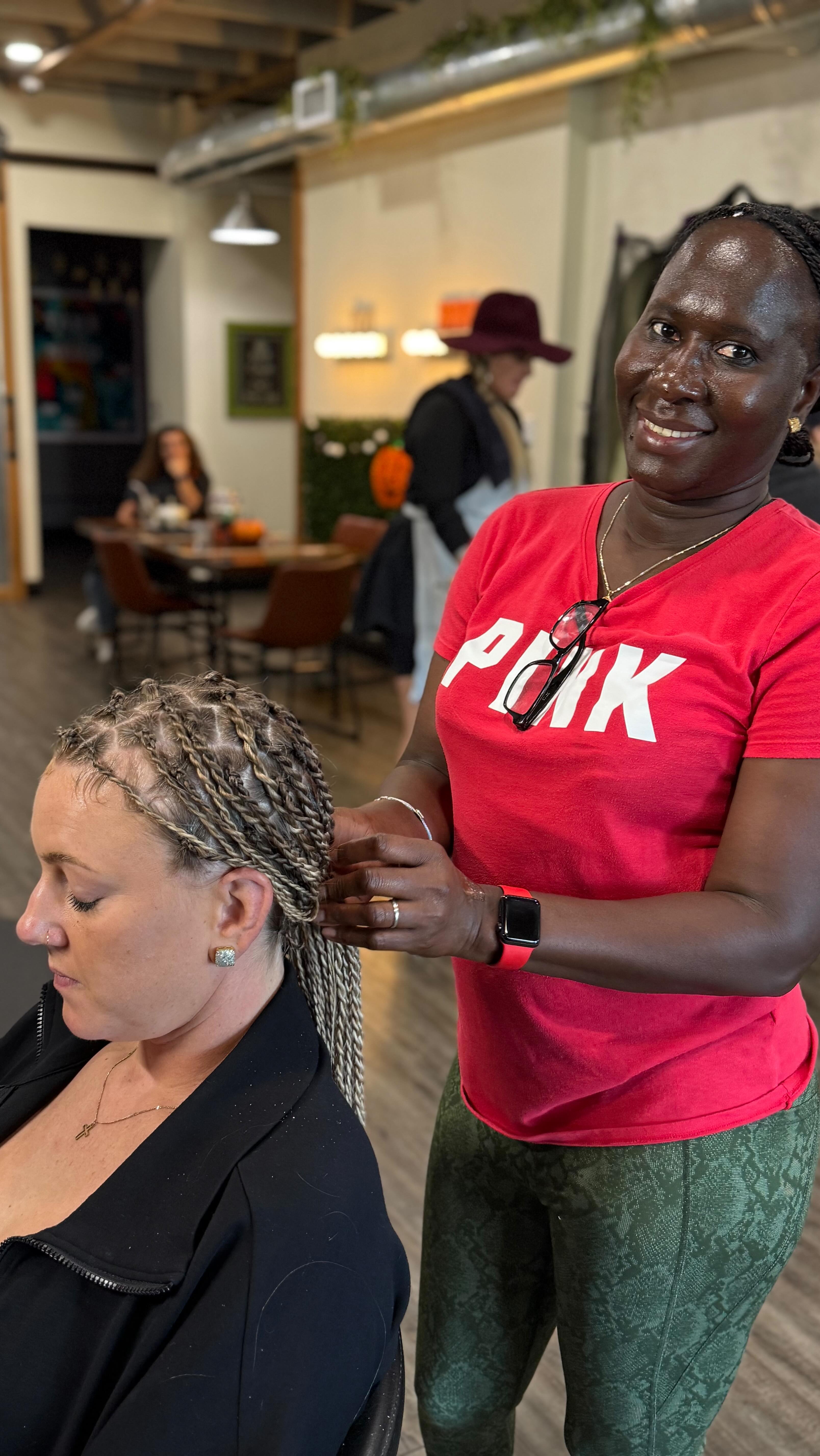 ✨ Meet Juliana! ✨
Our dear friend all the way from Senegal, Africa. 🇸🇳
After 19 years separated from her husband, Nick Diatta, Juliana was finally able to join him here in the U.S. this past February. Nick is a proud Montverde Academy alum, former coach, and past basketball player at Southeastern Oklahoma State University. 🏀
Juliana spent two days with us last week, and her story moved us all. Her strength, grace, and perseverance are truly inspiring—and her work ethic is unmatched. She has an incredible knack for anticipating needs, going above and beyond in every detail.
Her primary language is French, but she’s picking up English quickly and connecting beautifully with everyone she meets.
If you or someone you know is looking for braids, Juliana is your girl! 💛
Let’s spread the word, celebrate her talent, and help support her and her family as they build a new chapter here together.
Text her for your transformation today!
(352)989-0335
#senegal #inspiringwomen #communityovercompetition #salonfamily #thelabclermont #florida #mva #orlando #connection #love #french