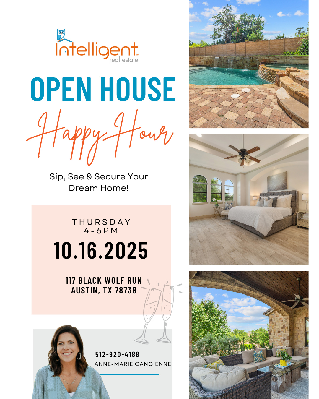 Come Experience An Evening of Elegance: Tour Luxury & Toast to Possibility! This Thursday, October 16th from 4-6p for sips and nibbles... bring your friends & neighbors!
.
.
.
#austinrealestate #realestate #dreamhome #luxuryrealestate #austinstyle #austinhomes