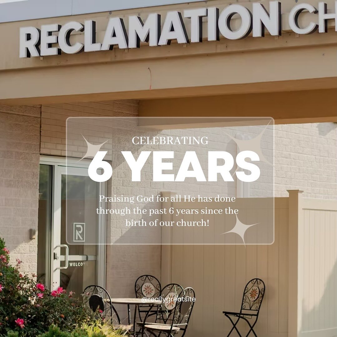 We’re celebrating 6 years! We are so grateful to the Lord, and praise God for all He has done through the past 6 years since the birth of our church! #celebrating6years #reclamationchurchgreensburg