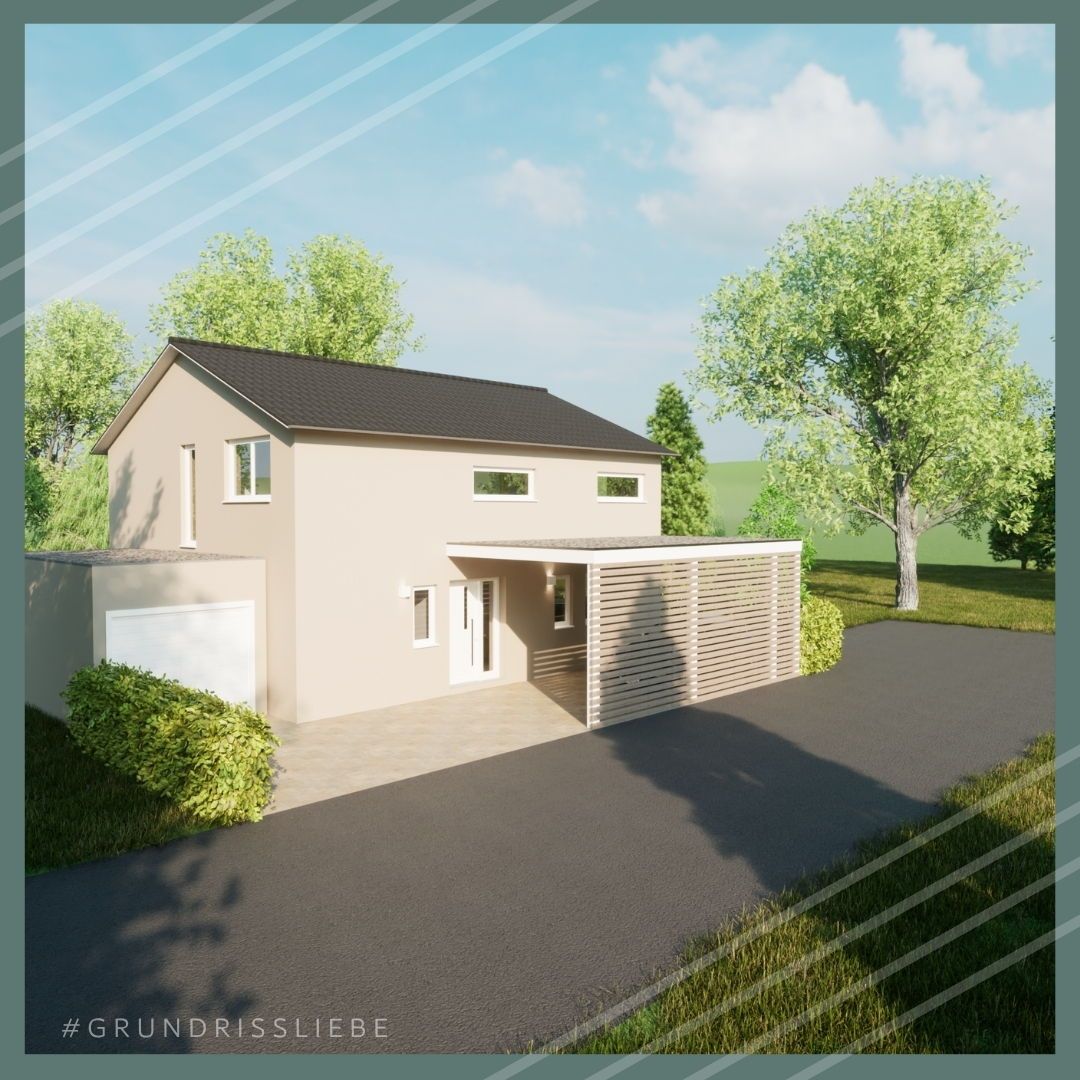 144m² Satteldachhaus mit Büro, Ankleide und Duschbad - es muss nicht immer riesig sein.
Ein heller Eingangsbereich mit Garderobennische, ein lichtdurchfluteter Treppenbereich und ein offenes Wohn-/Esszimmer lässt den Grundriss größer wirken und es findet sich sogar ein perfekter Platz für den gemütlichen Kaminofen.
Um Platz und Abstand auf der Westseite zu gewinnen gibt es nur eine Einzelgarage, der 2. Stellplatz befindet sich als Carport vor dem Haus - es muss nicht immer die Doppelgarage neben dem Haus sein.
#Grundrissliebe #Hausbau #Satteldach #Kniestock #FertighausWeiss #Garage #Kamin #Grundriss #Planung #architcture #interior #Garderobe #Hausbau2026 #grundrissplanung